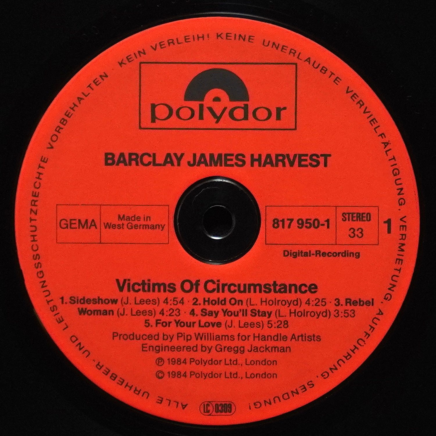 LP Barclay James Harvest — Victims Of Circumstance фото 2