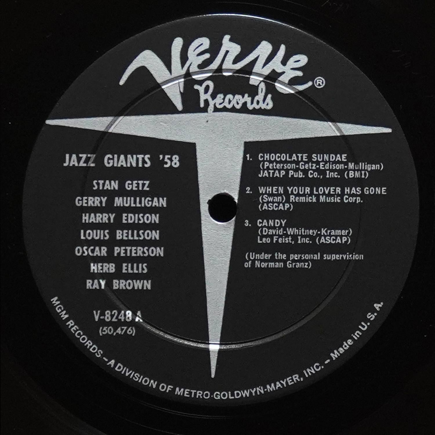 LP Stan Getz — Jazz Giants '58 фото 3