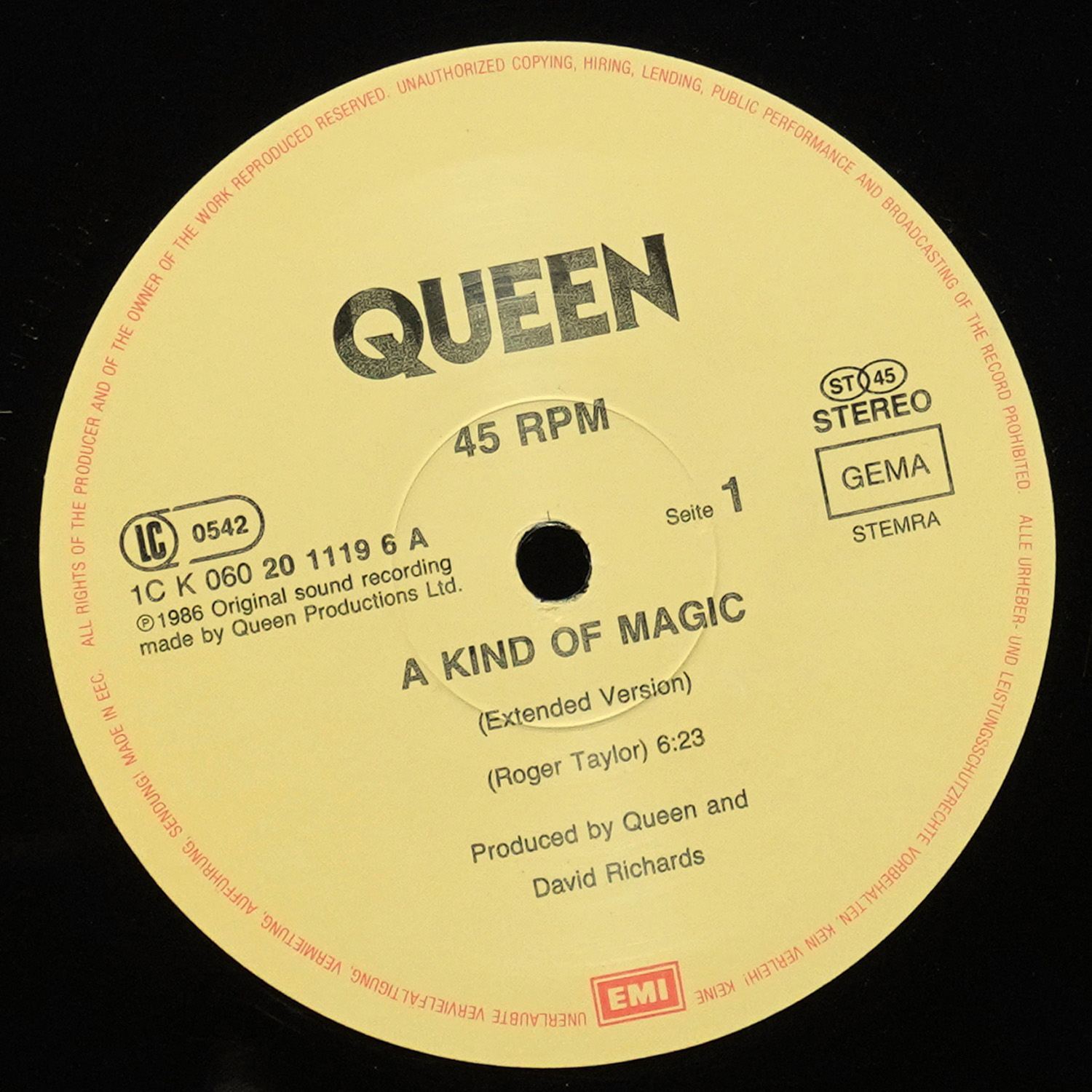 LP Queen — A Kind Of Magic (extended version) (макси сингл) фото 3