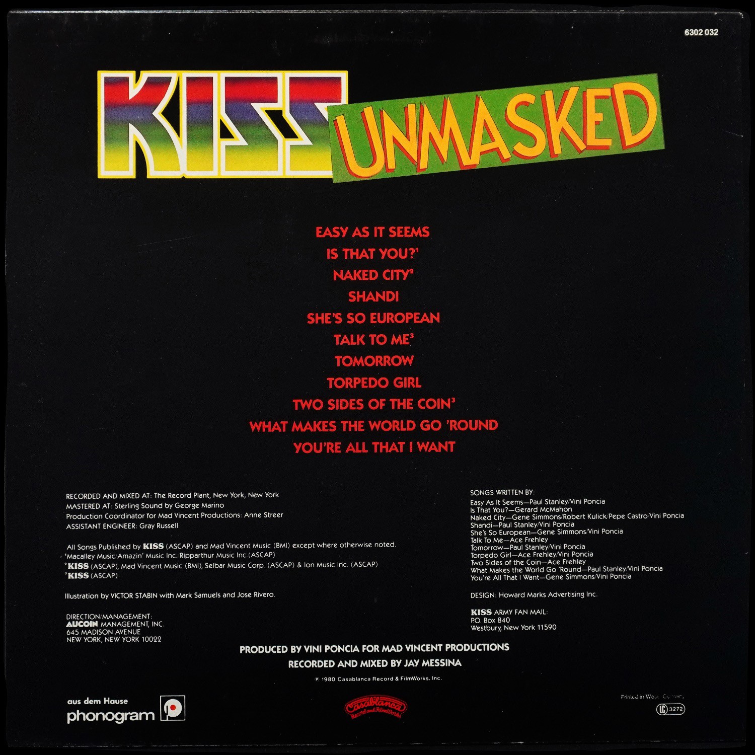 LP Kiss — Unmasked фото 2