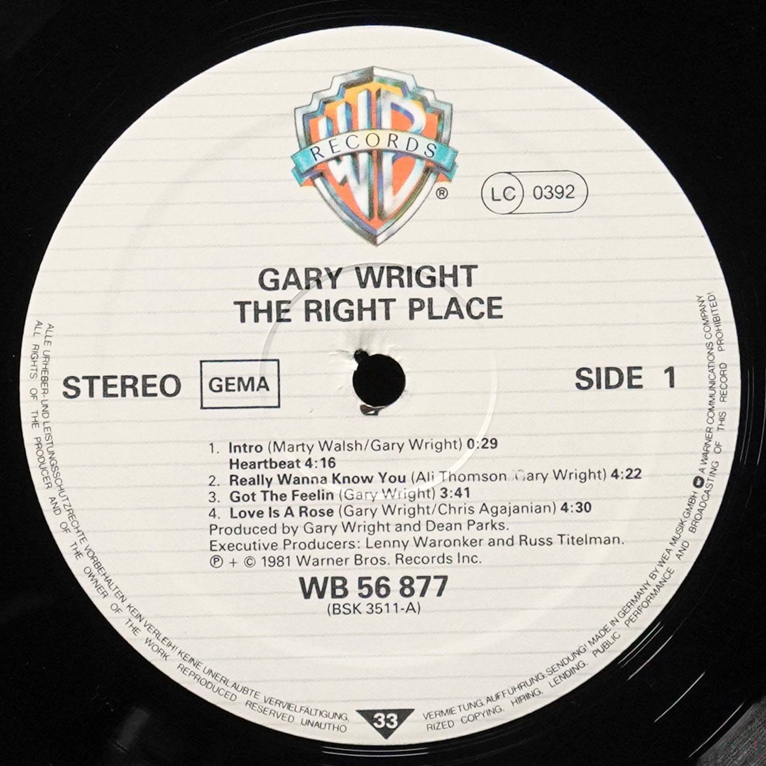 LP Gary Wright — Right Place фото 2