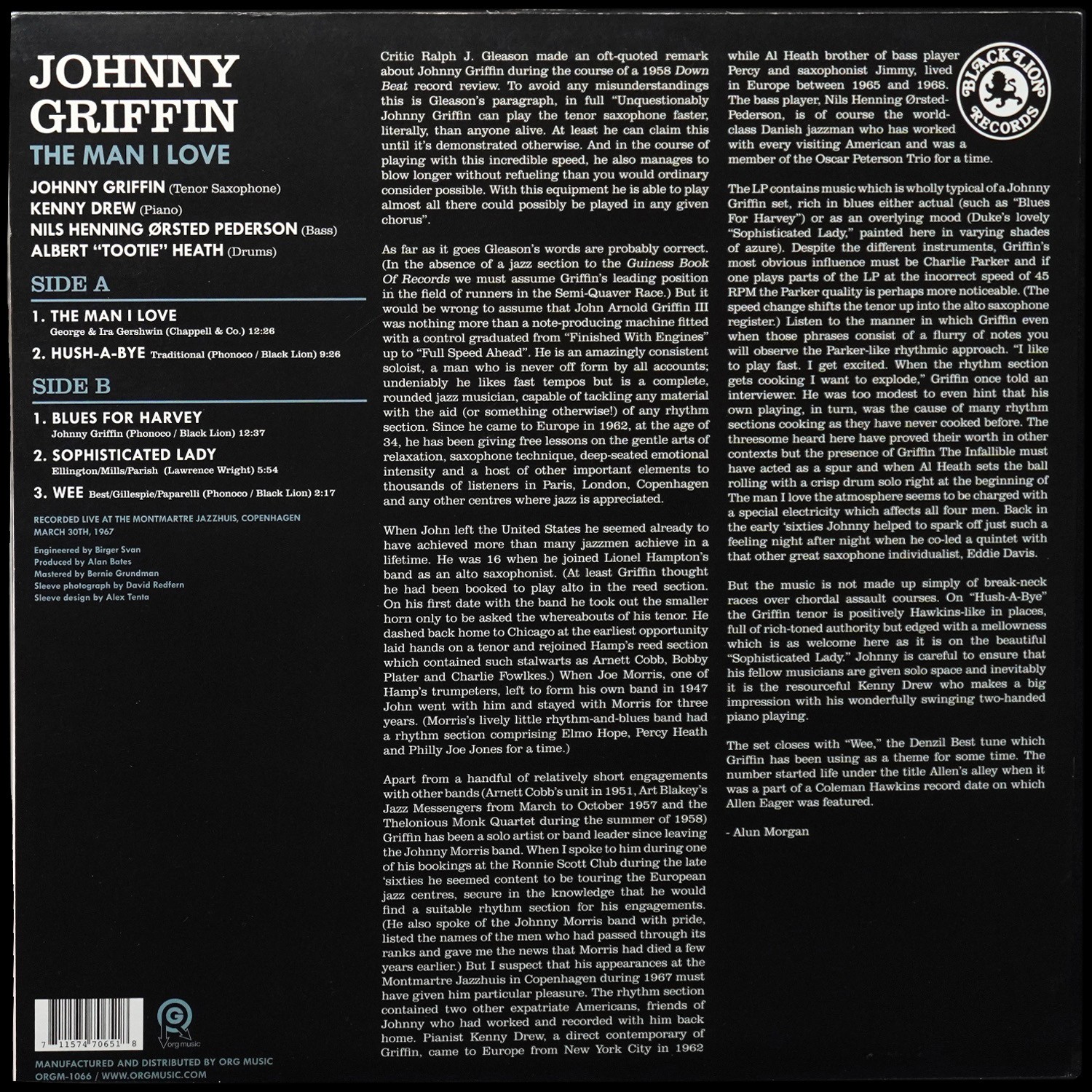 LP Johnny Griffin — Man I Love фото 2