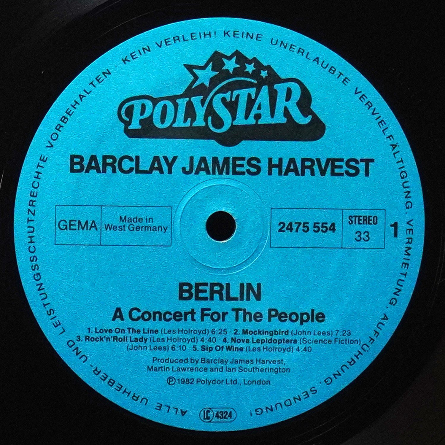 LP Barclay James Harvest — Berlin - A Concert For The People фото 2