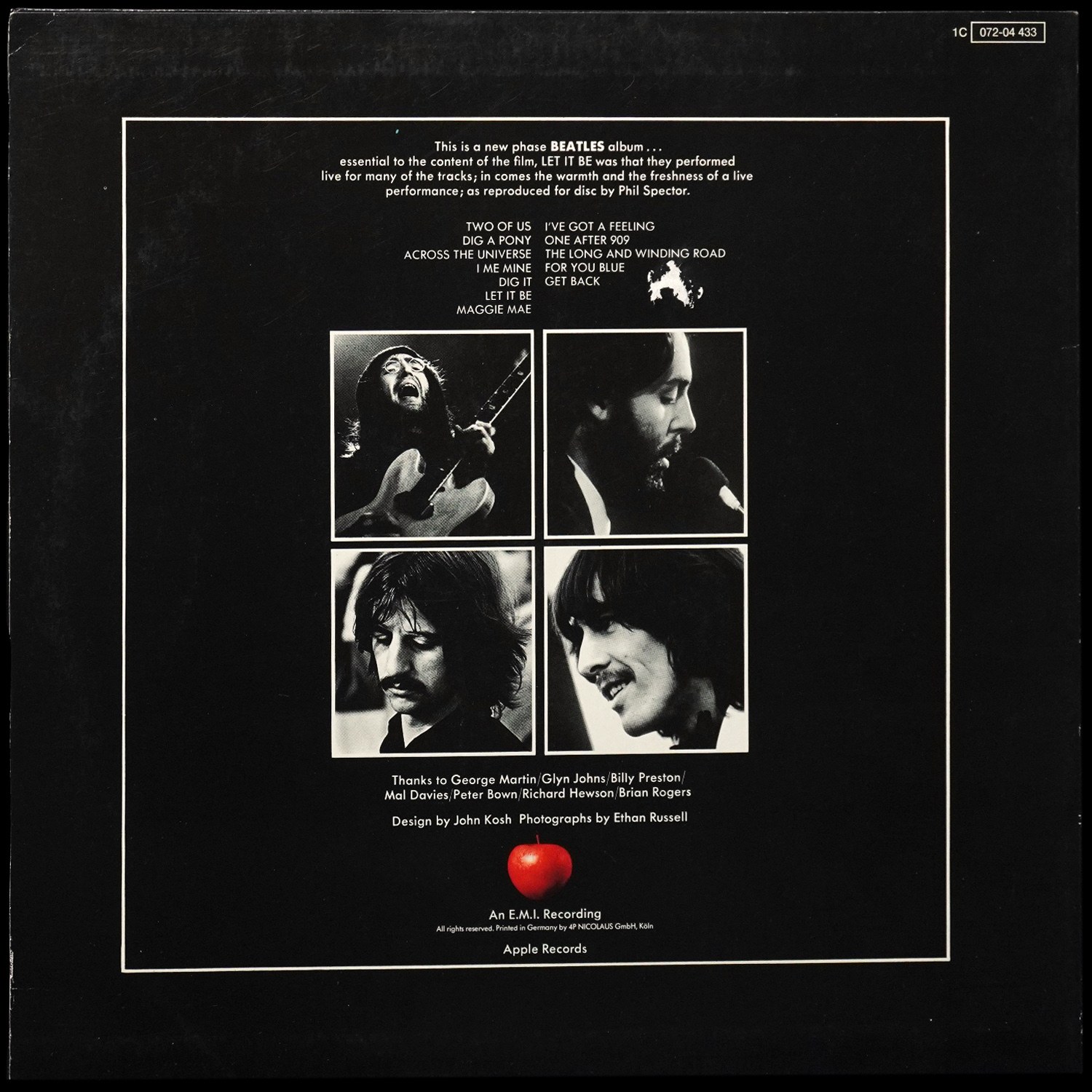 LP Beatles — Let It Be фото 2