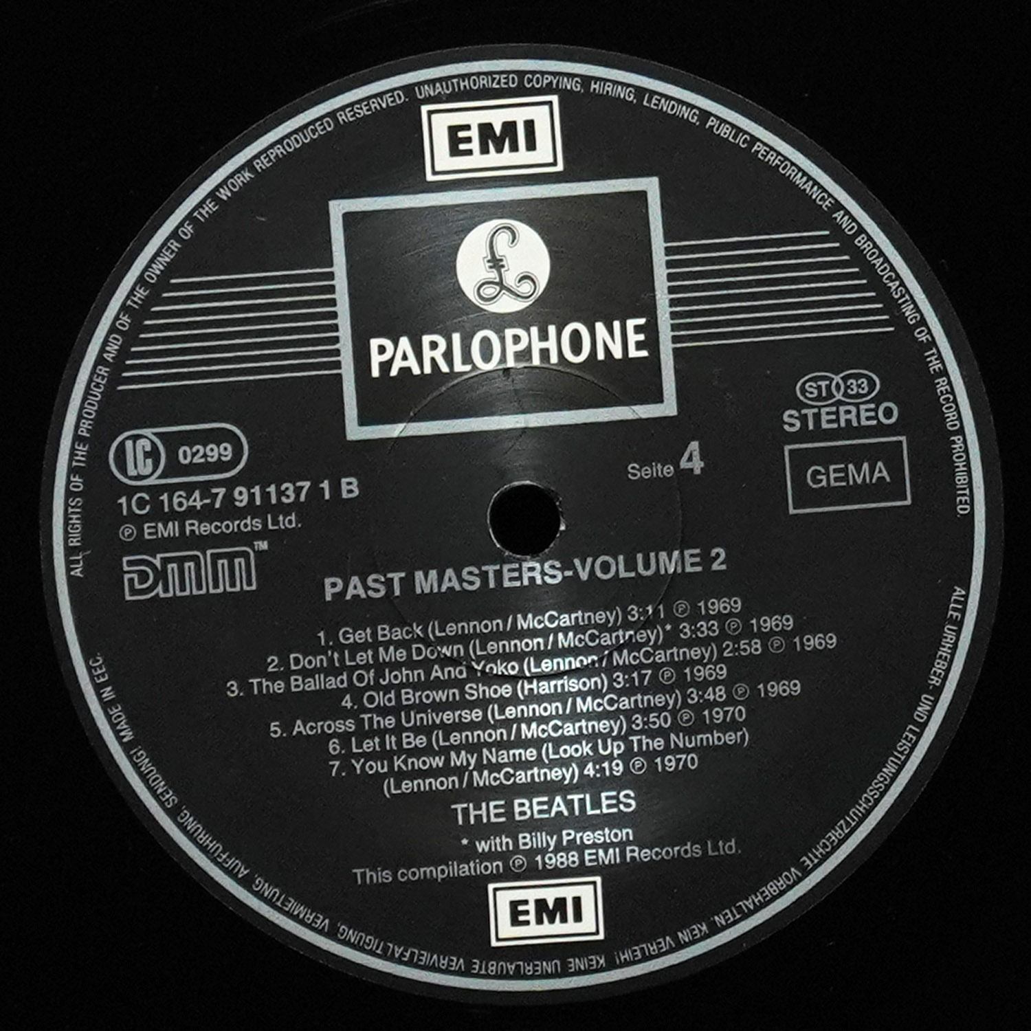 LP Beatles — Past Masters Volumes One & Two (2LP) фото 7