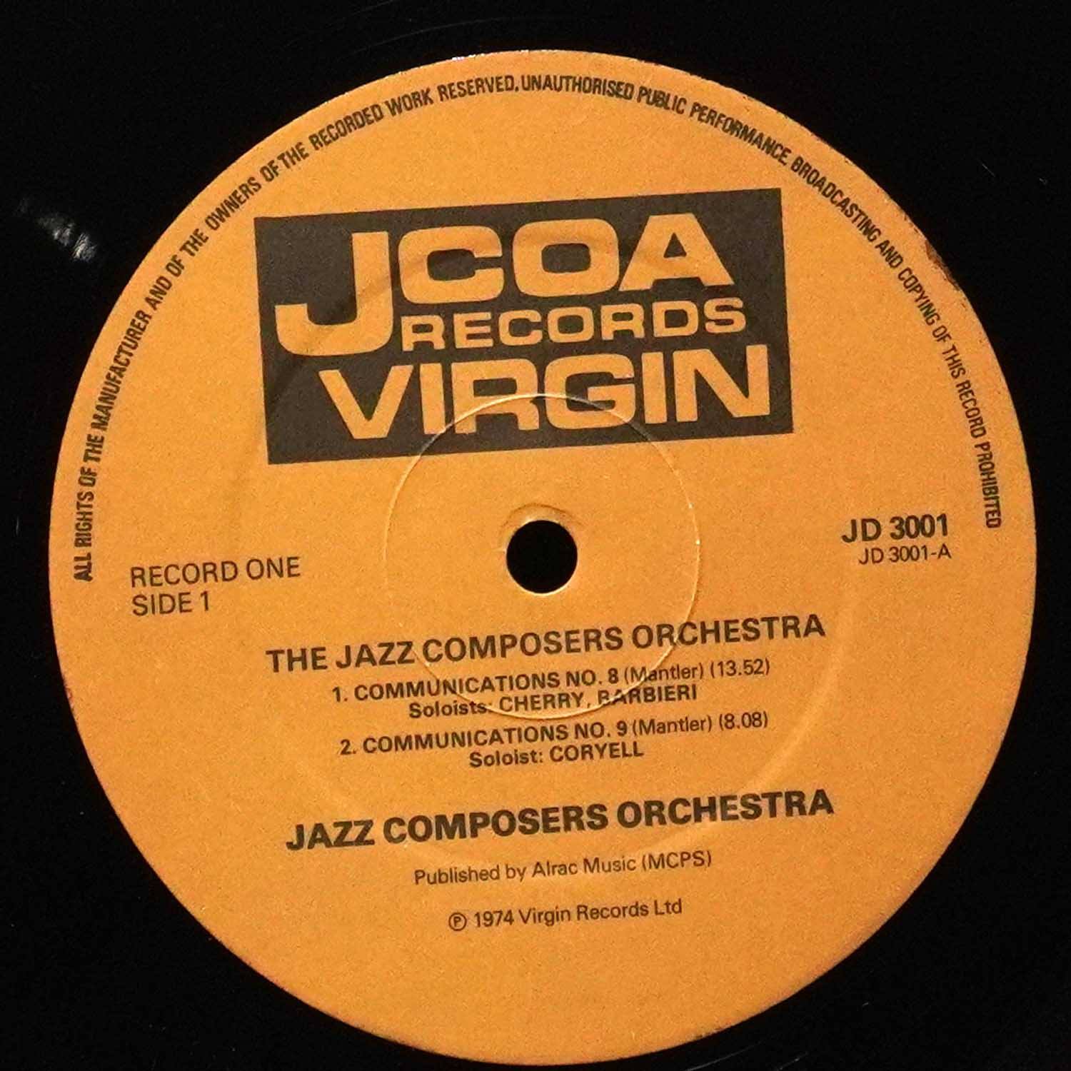 LP Jazz Composer's Orchestra — Jazz Composer's Orchestra (2LP) фото 3