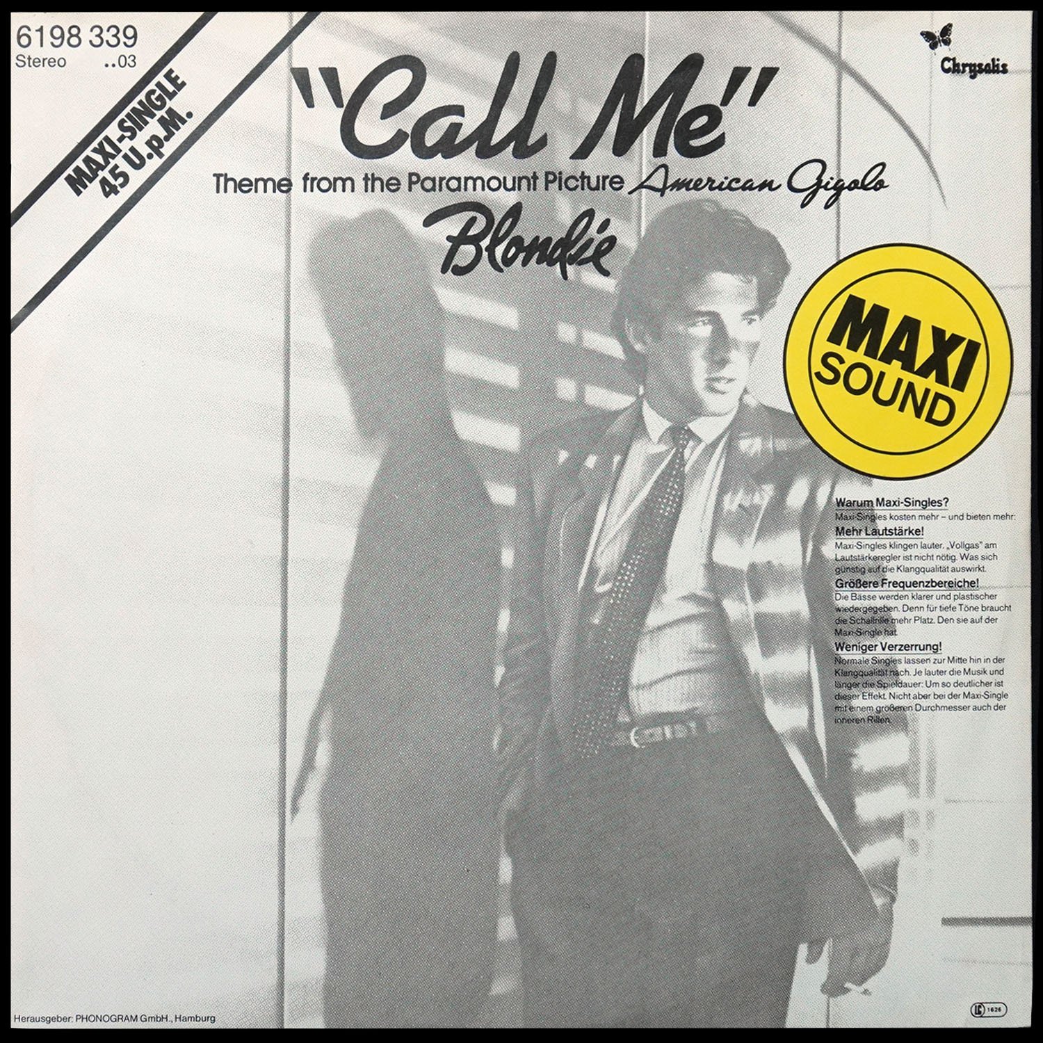 LP Blondie — Call Me (макси сингл) фото 2