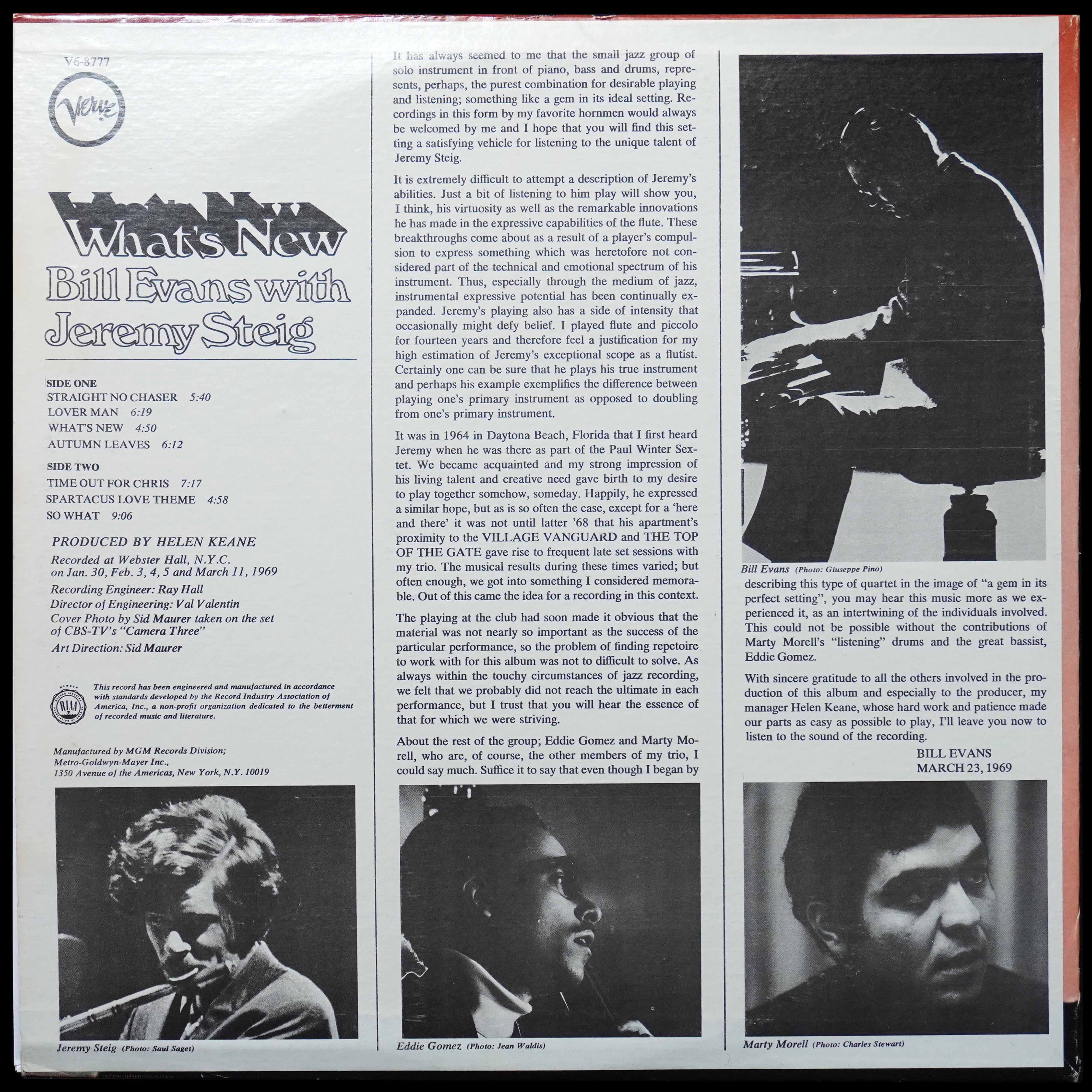 LP Bill Evans — What's New фото 2