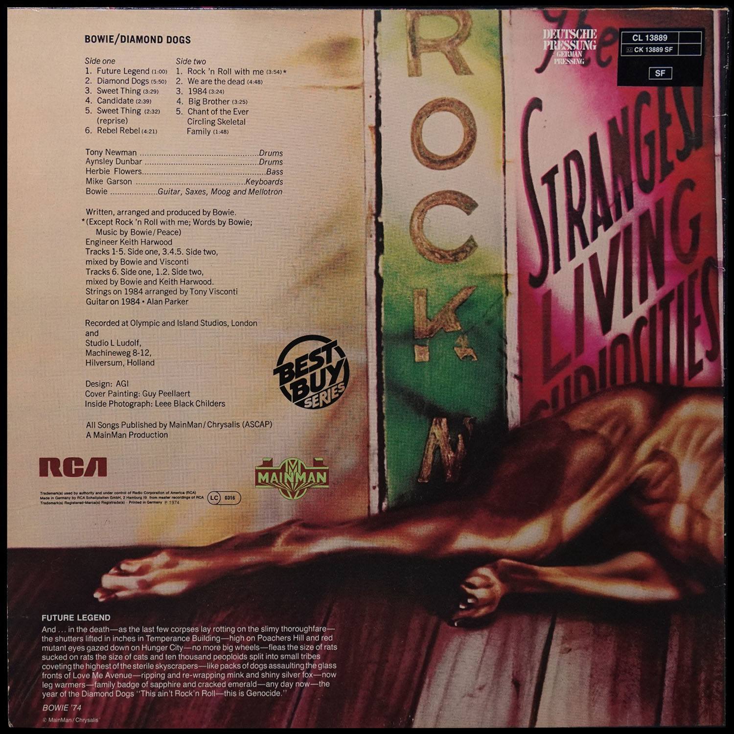 LP David Bowie — Diamond Dogs фото 2