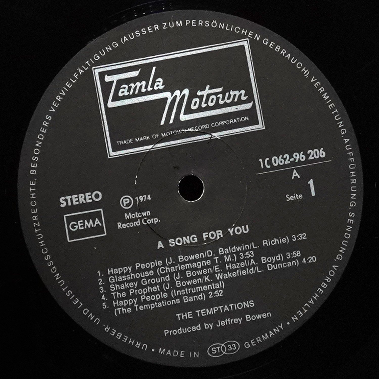 LP Temptations — A Song For You фото 2
