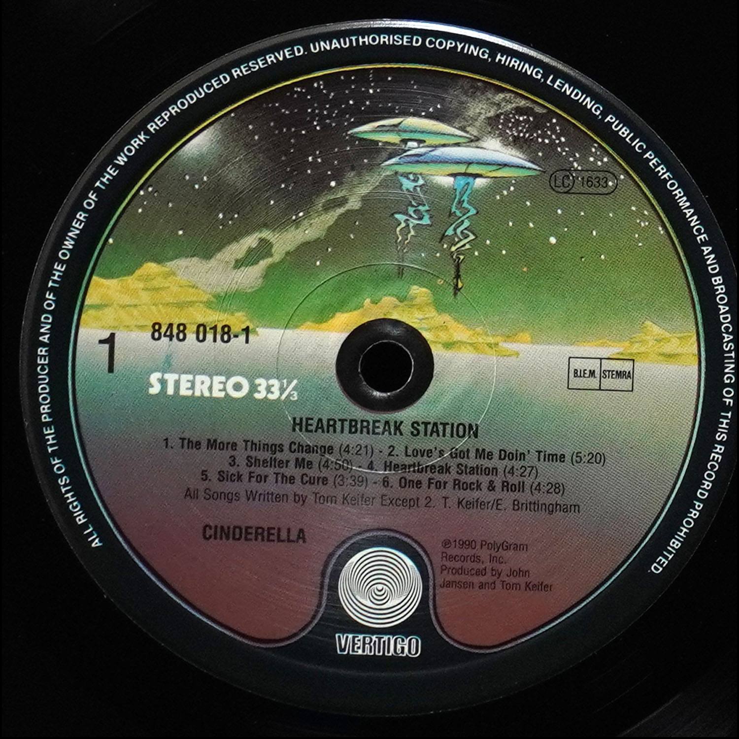 LP Cinderella — Heartbreak Station фото 3