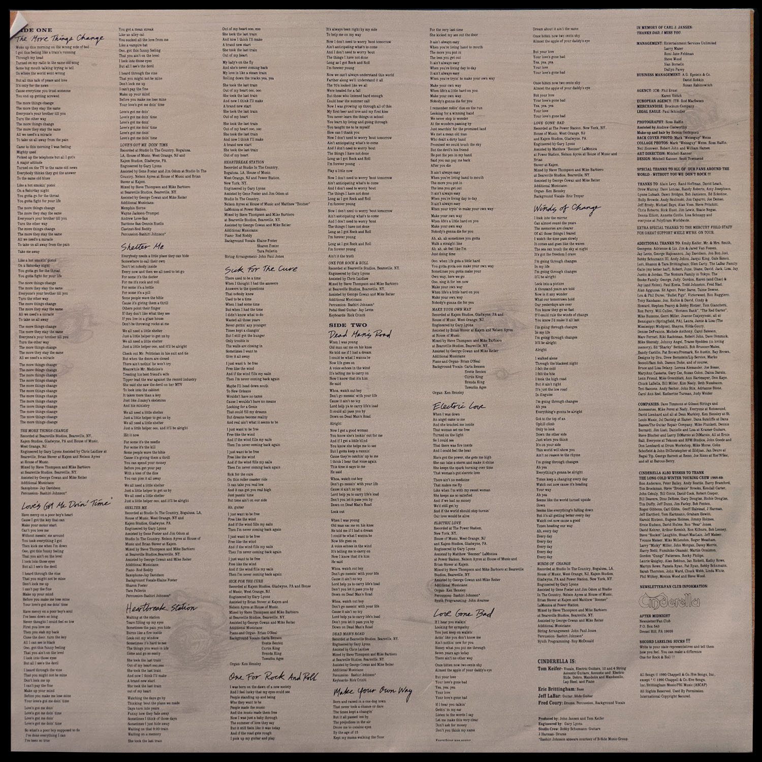 LP Cinderella — Heartbreak Station фото 5