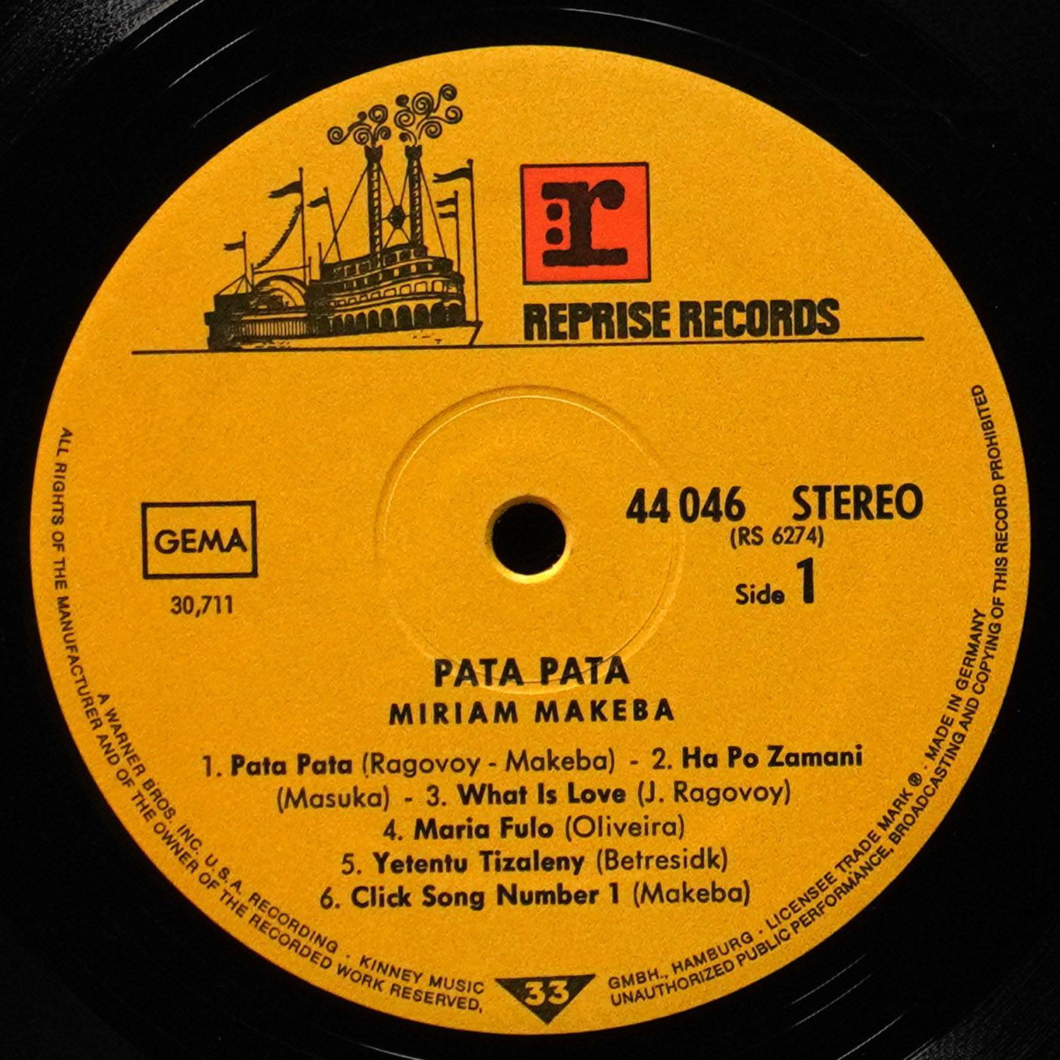 LP Miriam Makeba — Pata Pata фото 2