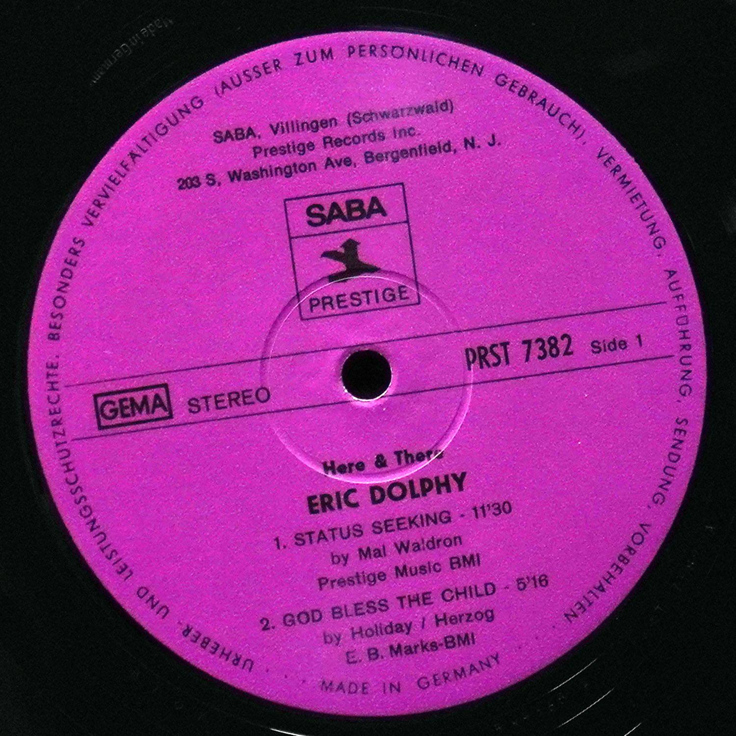 LP Eric Dolphy — Here And There фото 3