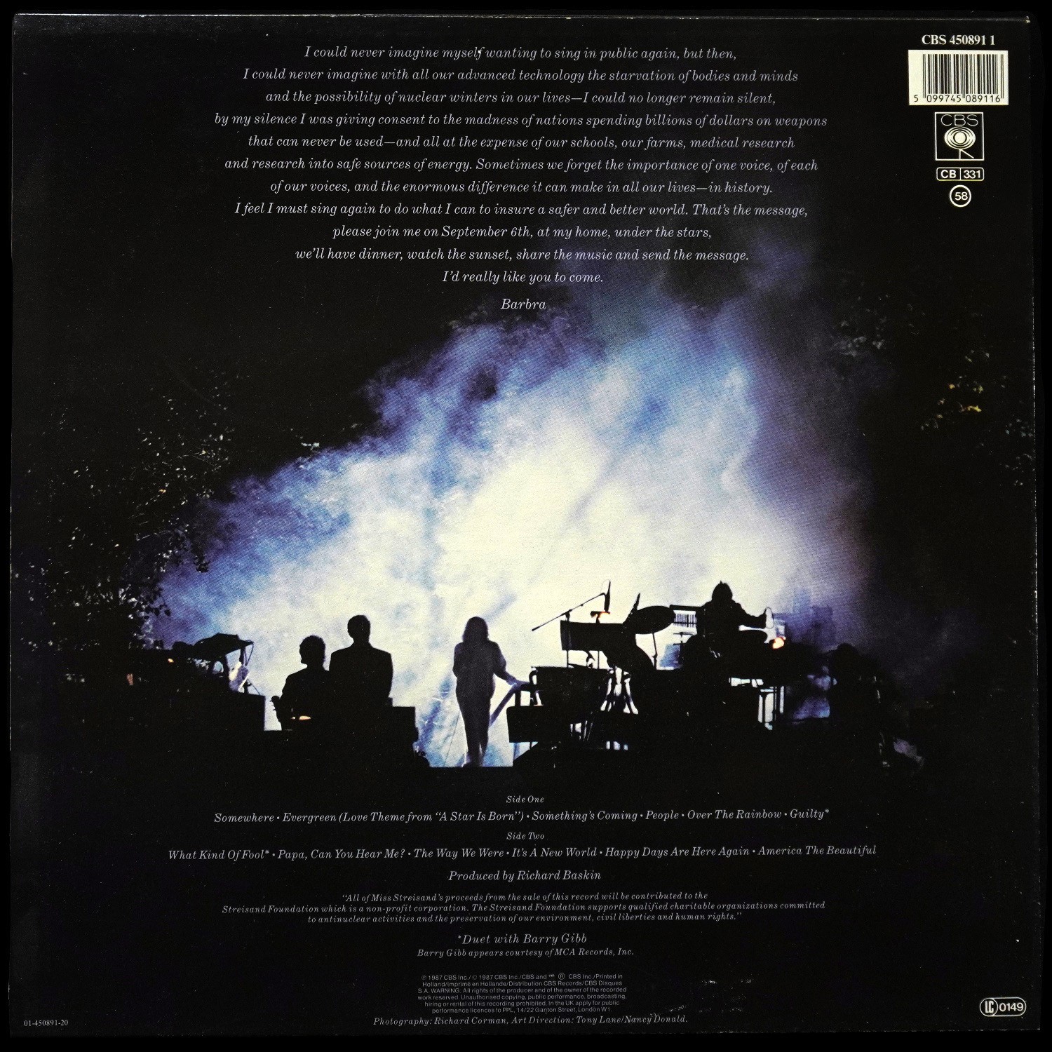 LP Barbra Streisand — One Voice фото 2
