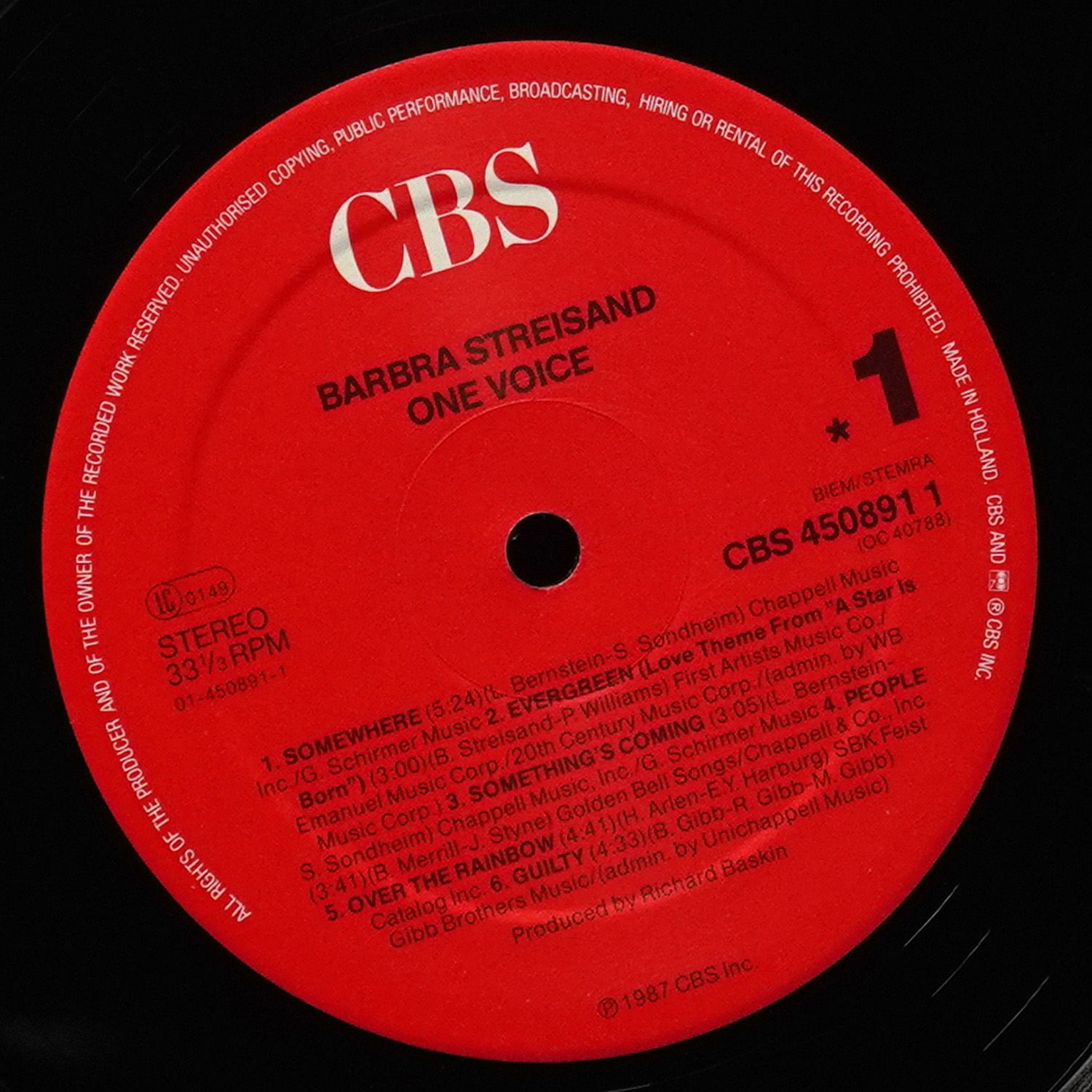 LP Barbra Streisand — One Voice фото 3
