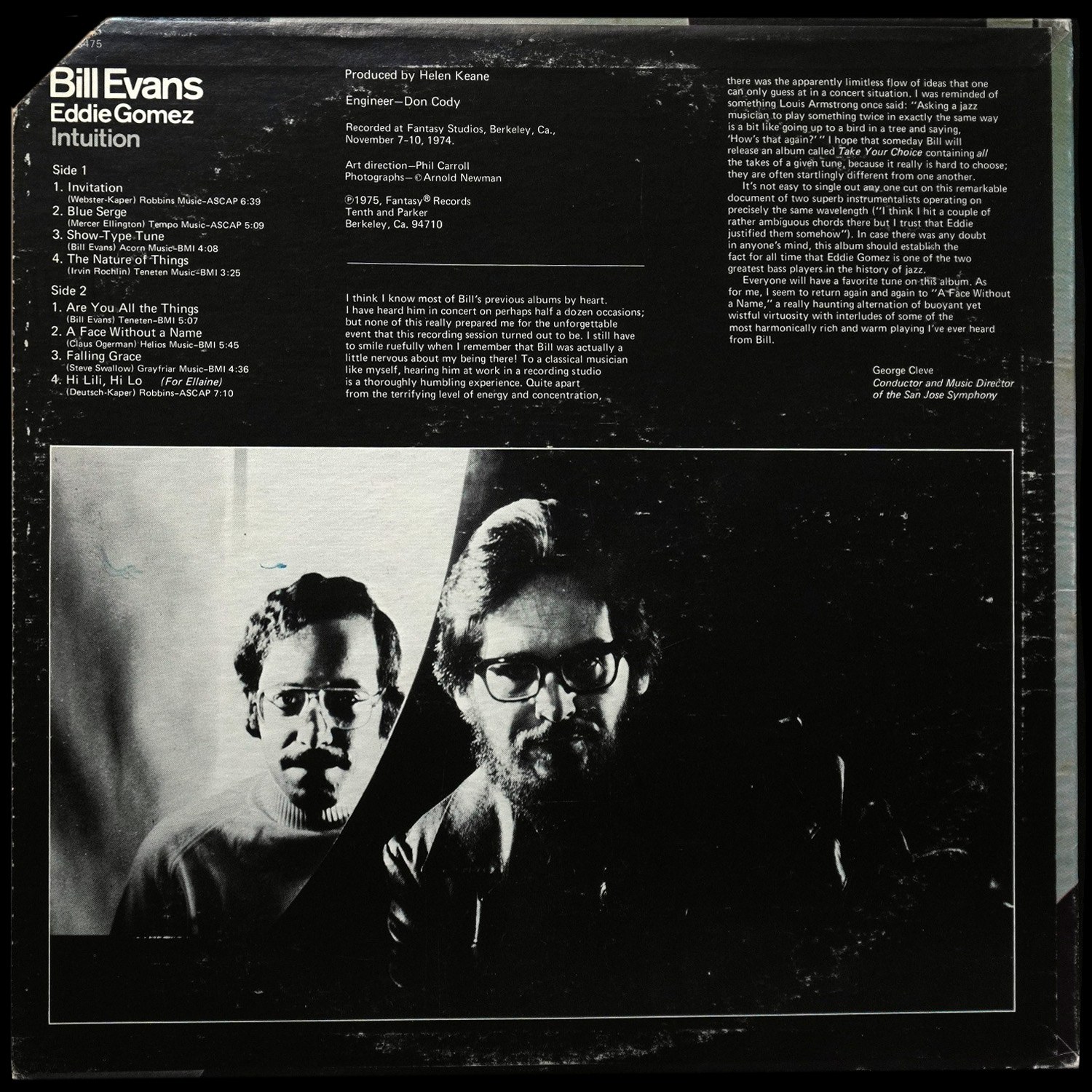 LP Bill Evans — Intuition фото 2