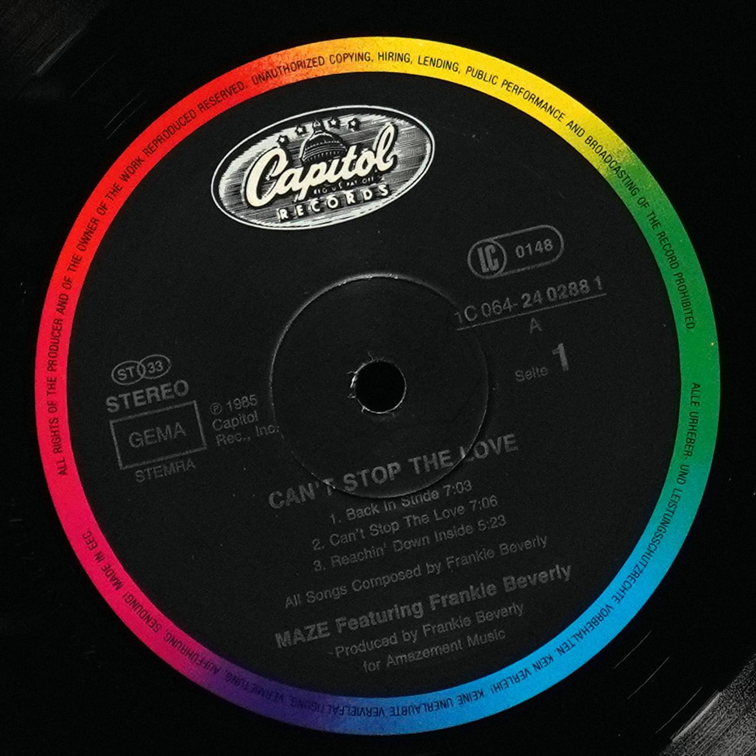 LP Maze Featuring Frankie Beverly — Can't Stop The Love фото 2
