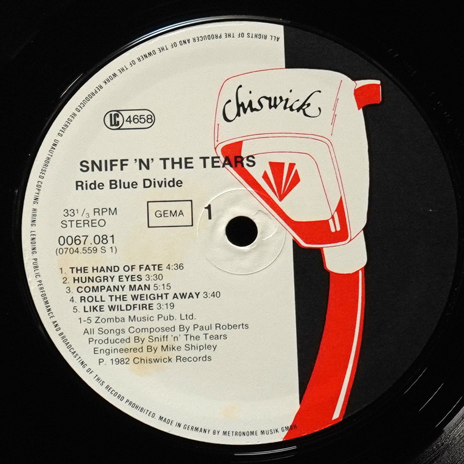 LP Sniff 'N' The Tears — Ride Blue Divide фото 2