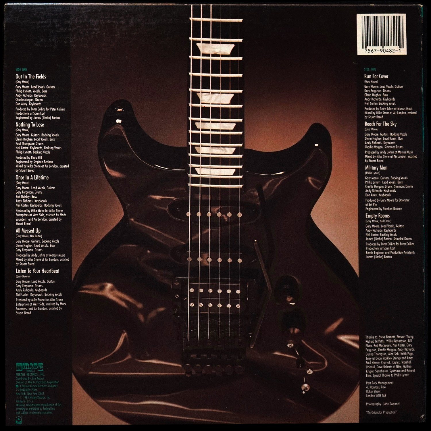 LP Gary Moore — Run For Cover фото 2