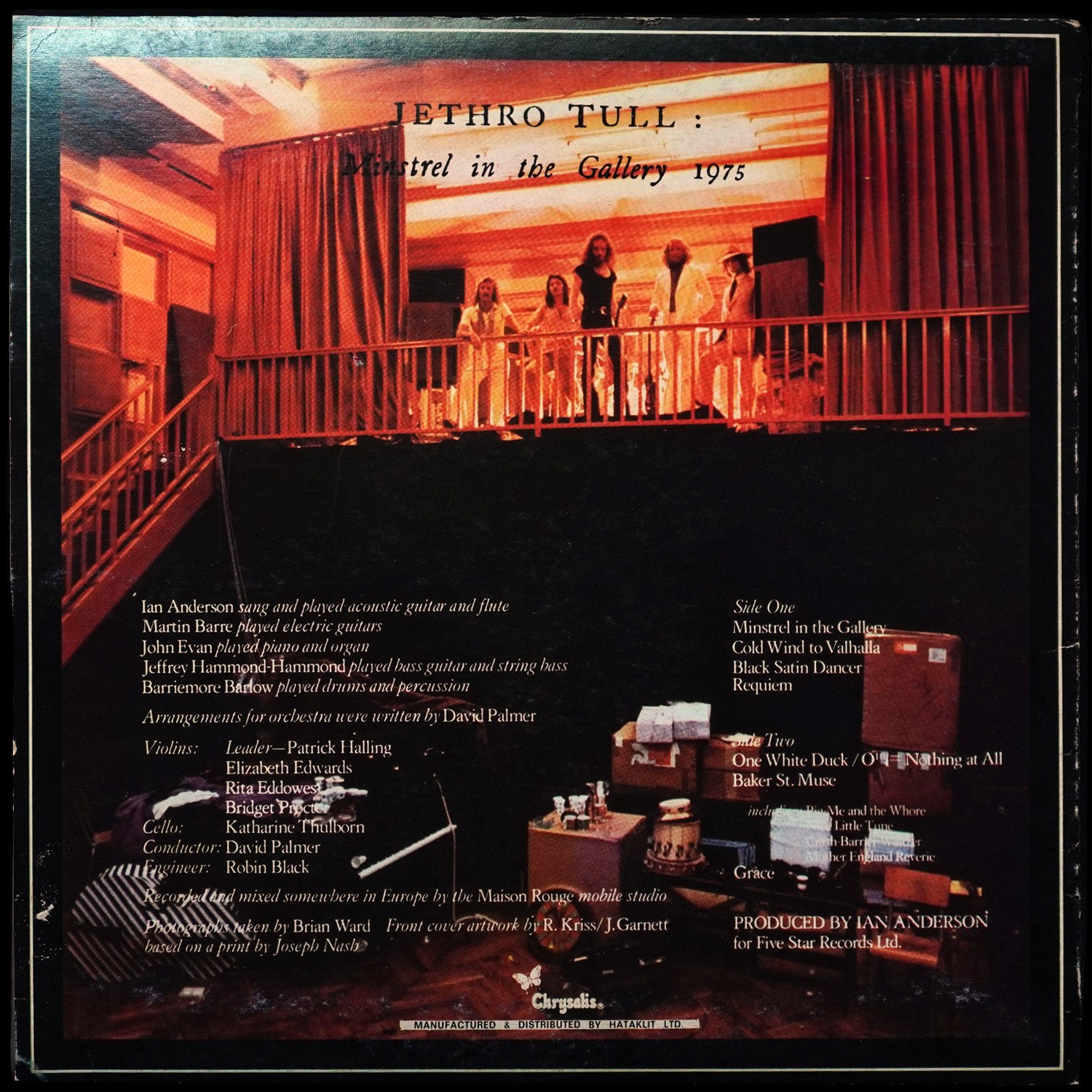 LP Jethro Tull — Minstrel In The Gallery фото 2