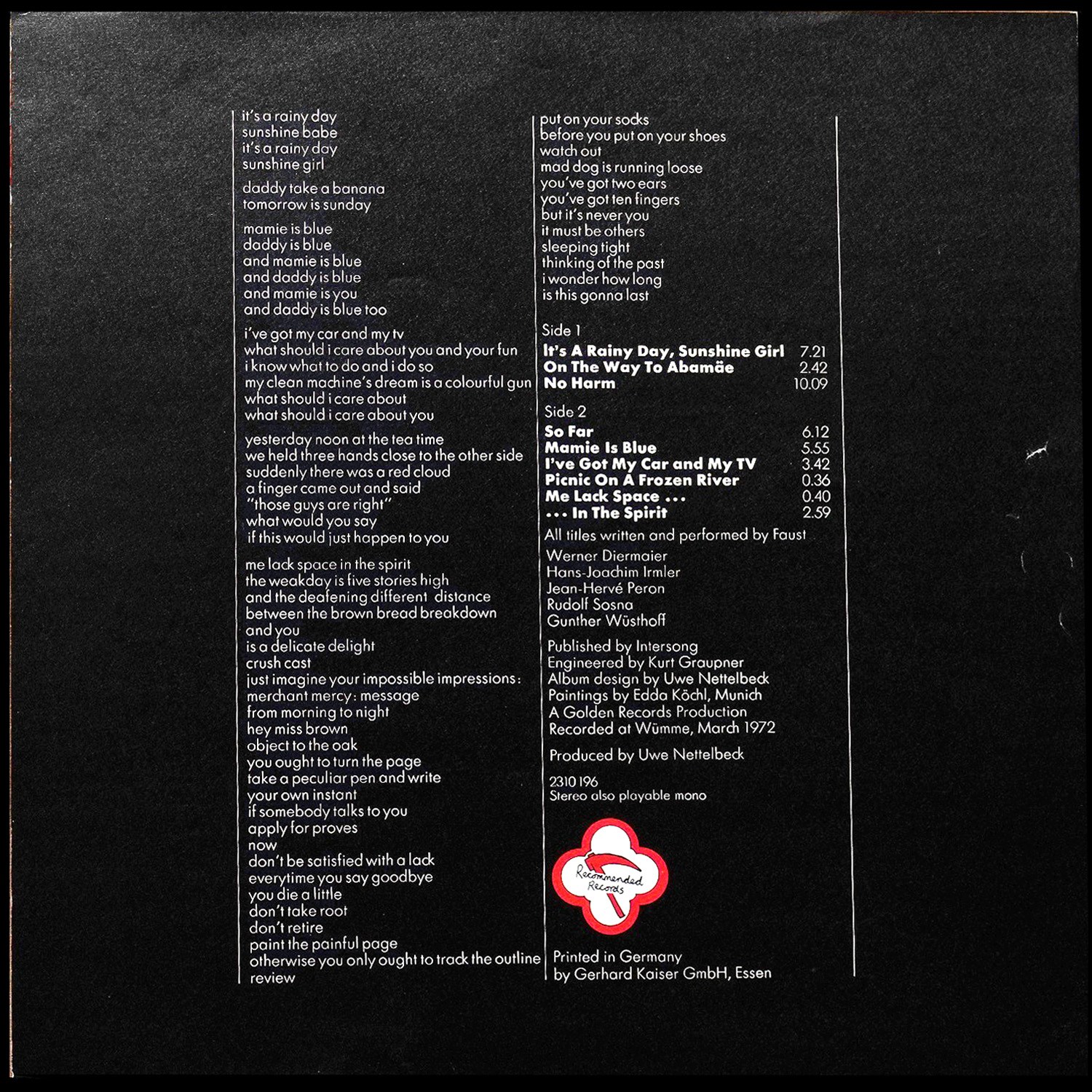 LP Faust — So Far фото 5
