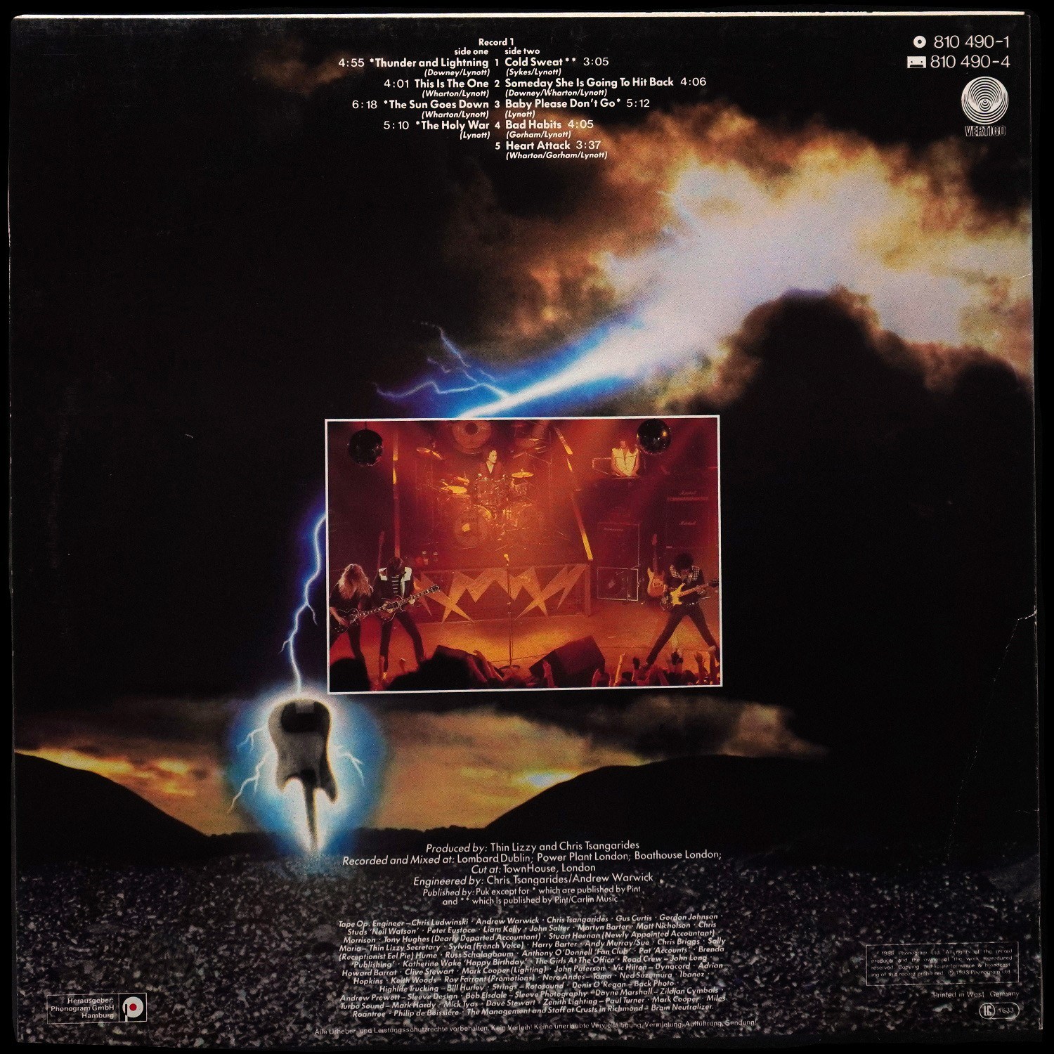 LP Thin Lizzy — Thunder And Lightning фото 2