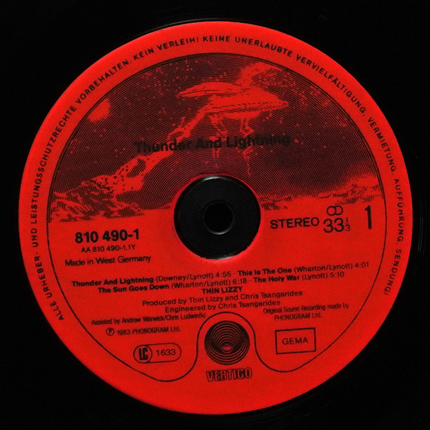 LP Thin Lizzy — Thunder And Lightning фото 3