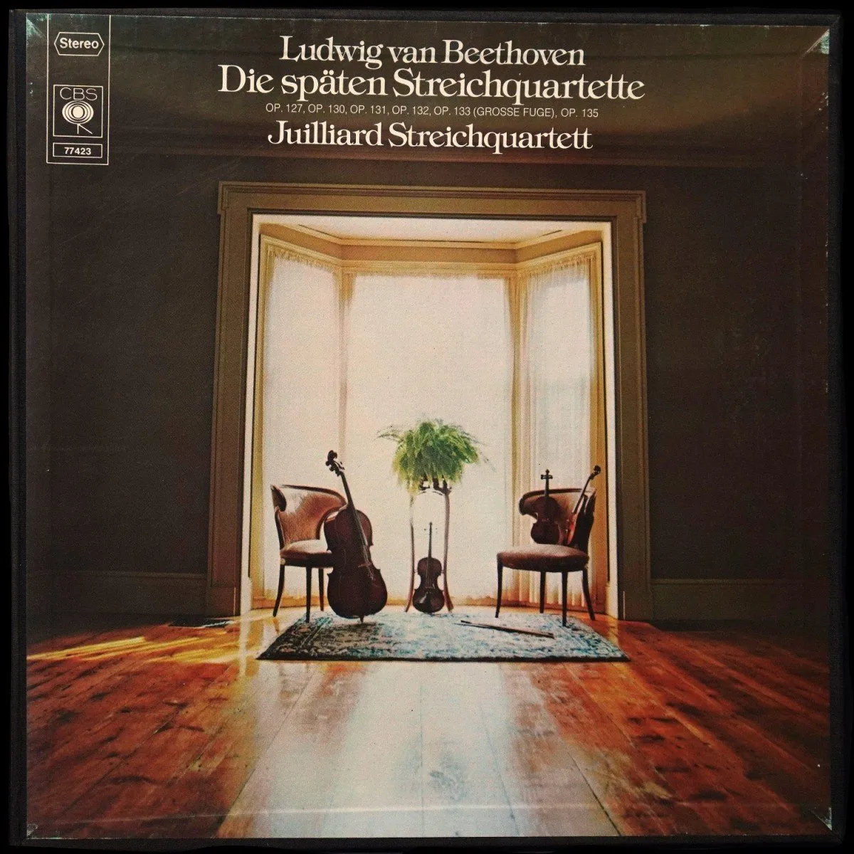 LP Juilliard String Quartet — Beethoven: Die Spaten Streichquartette (Op. 127, Op. 130, Op. 131, Op. 132, Op. 133 (Grosse Fuge), Op. 135) (4LP-бокс, + буклет) фото
