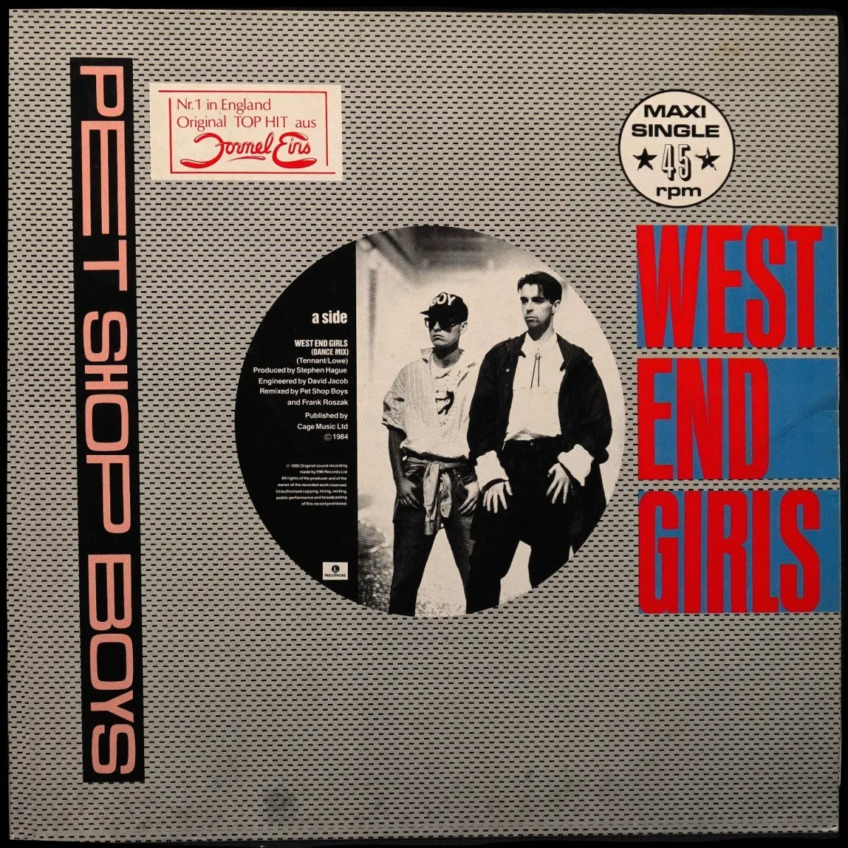 LP Pet Shop Boys — West End Girls (макси сингл) фото