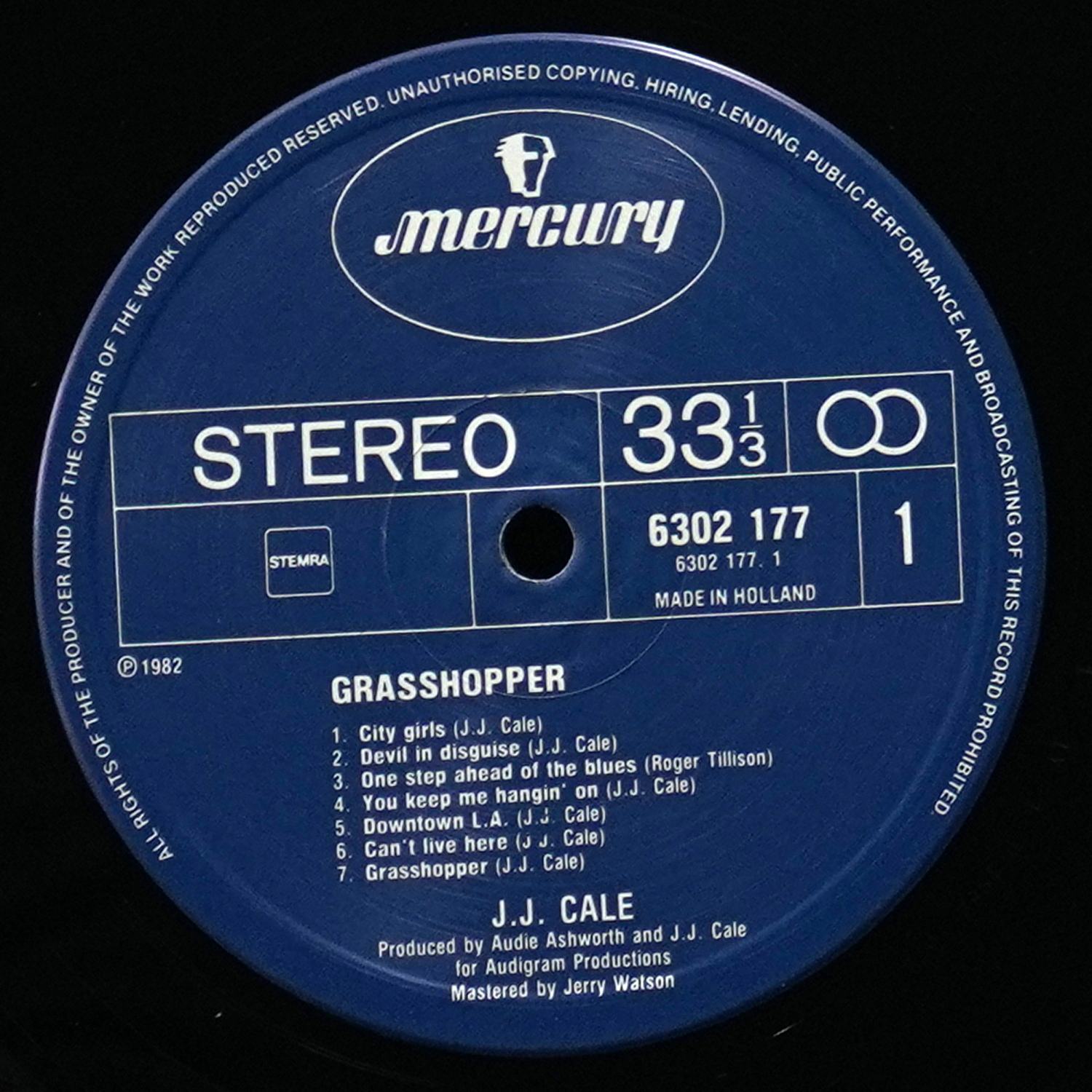 LP J.J. Cale — Grasshopper фото 3