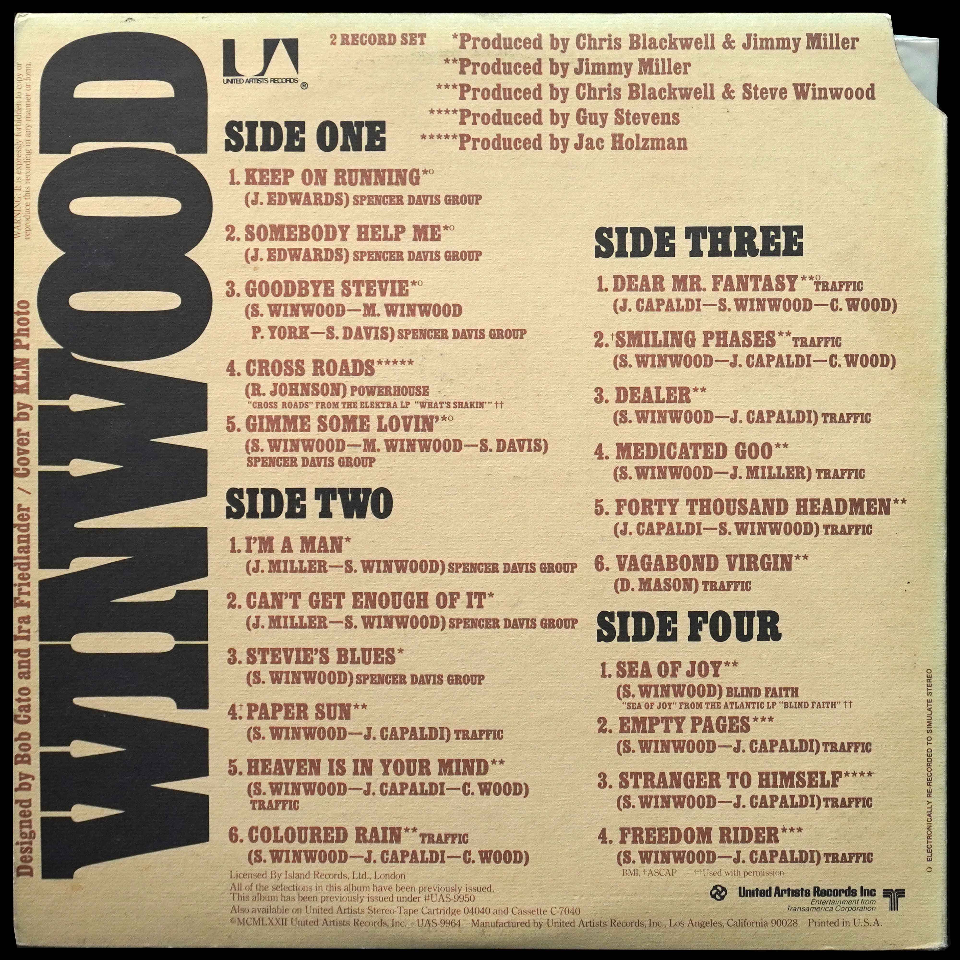 LP Steve Winwood — Winwood (2LP) фото 2