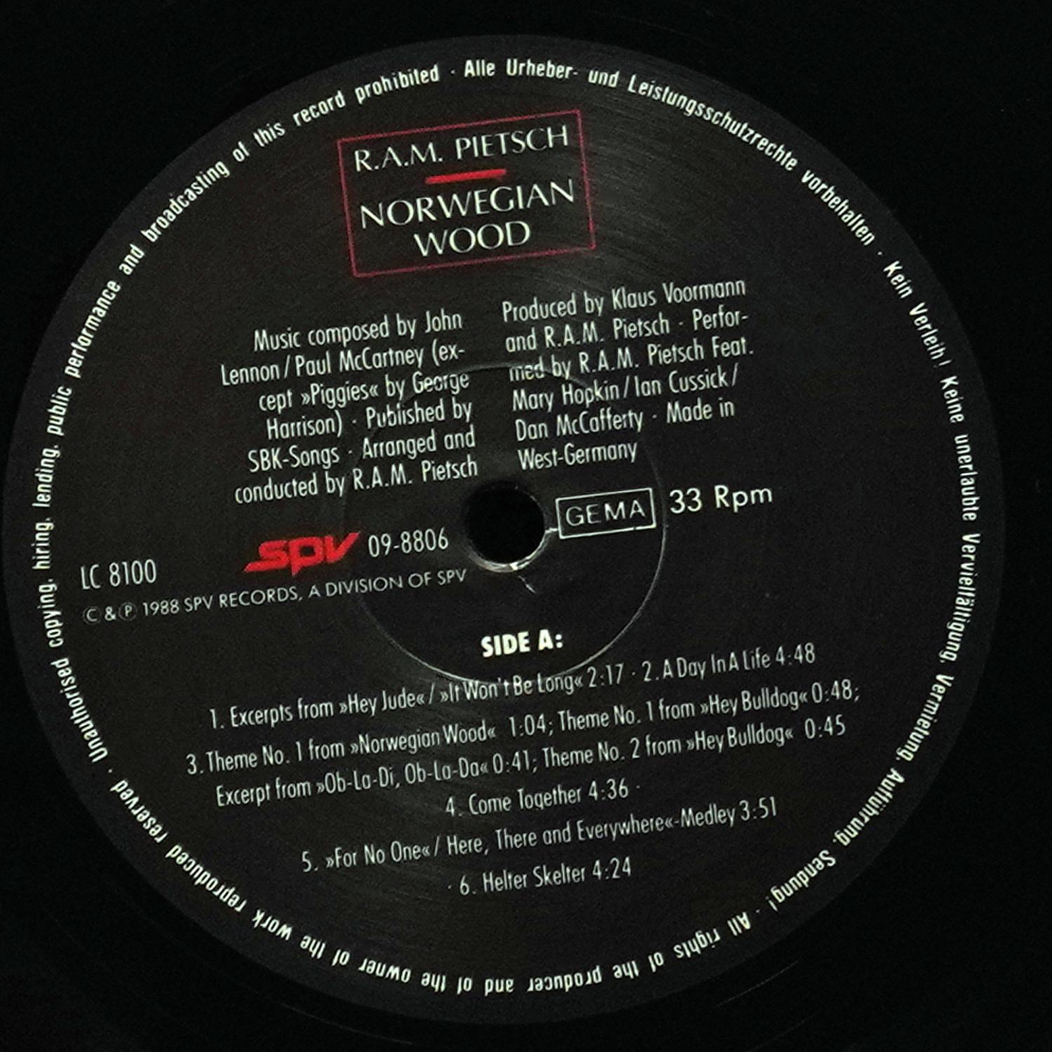 LP R.A.M. Pietsch — Norwegian Wood фото 2
