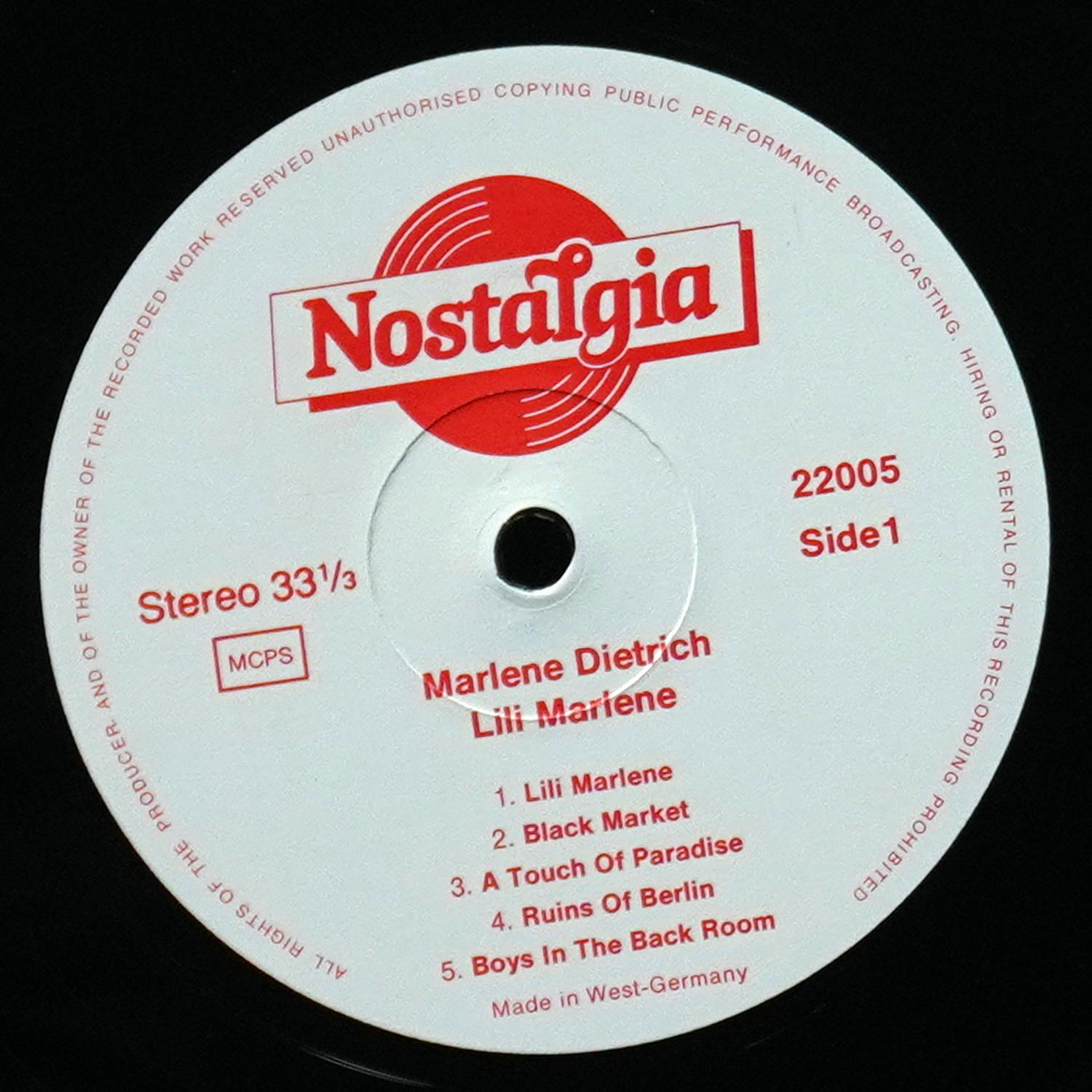 LP Marlene Dietrich — Lili Marlene фото 2