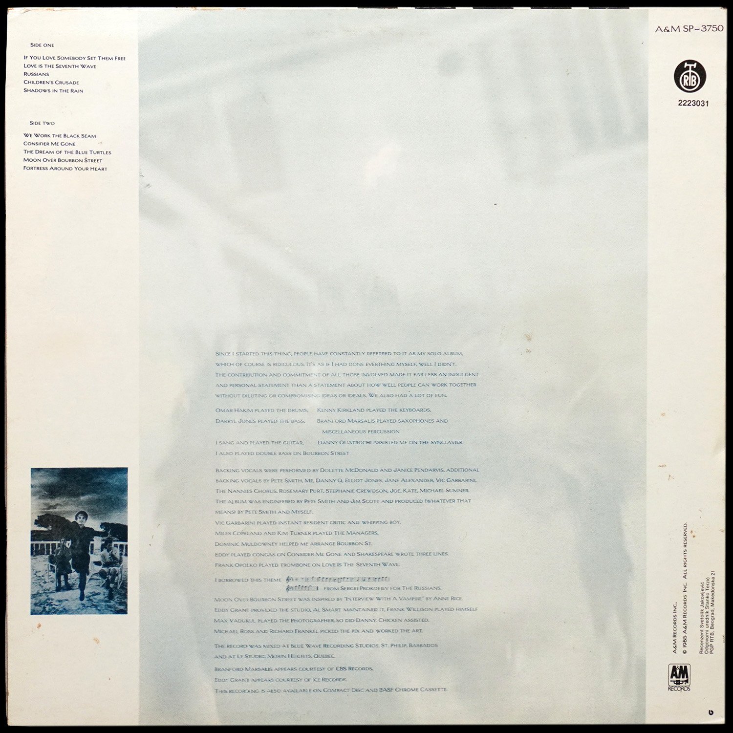 LP Sting — Dream Of The Blue Turtles фото 2