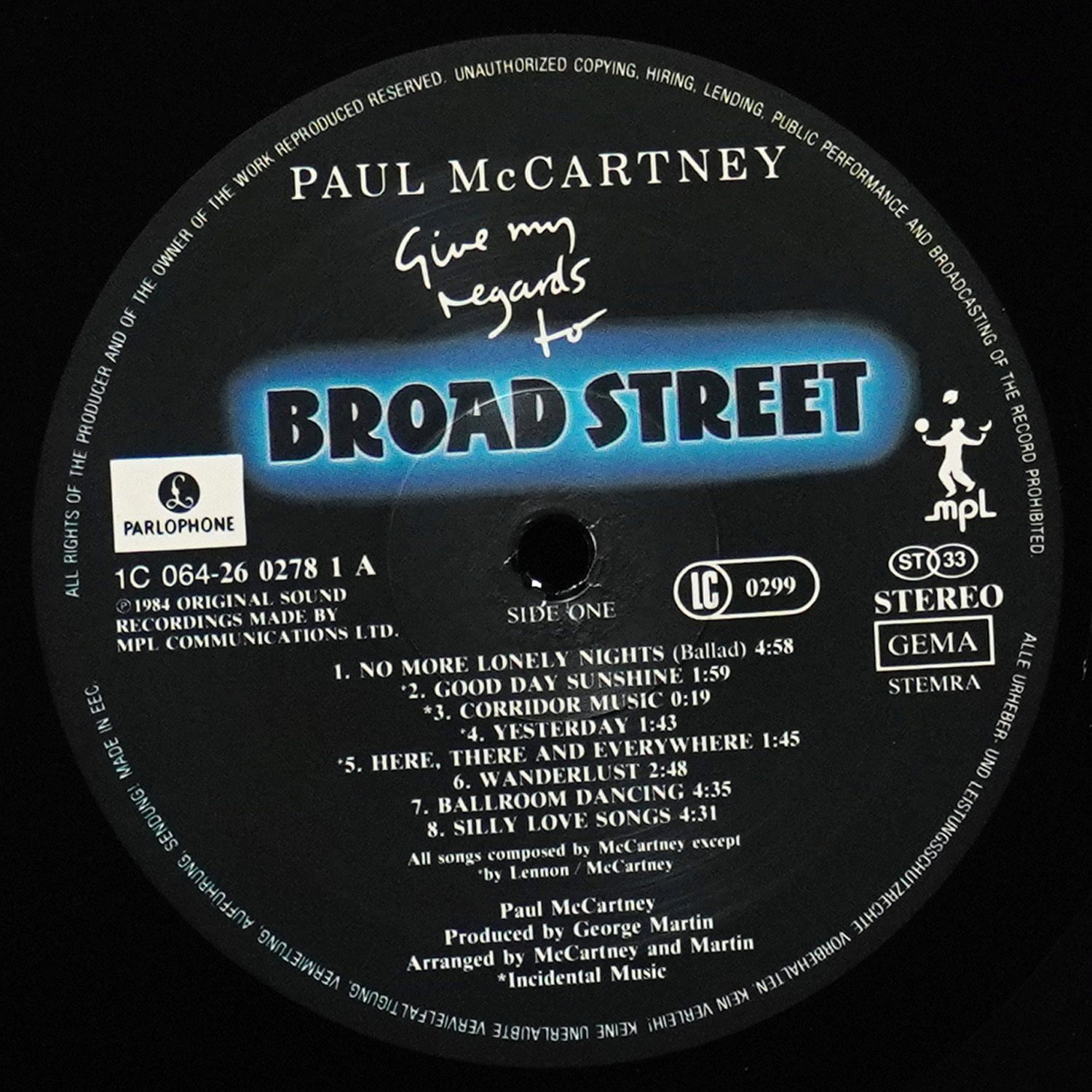 LP Paul McCartney — Give My Regards To Broad Street фото 2