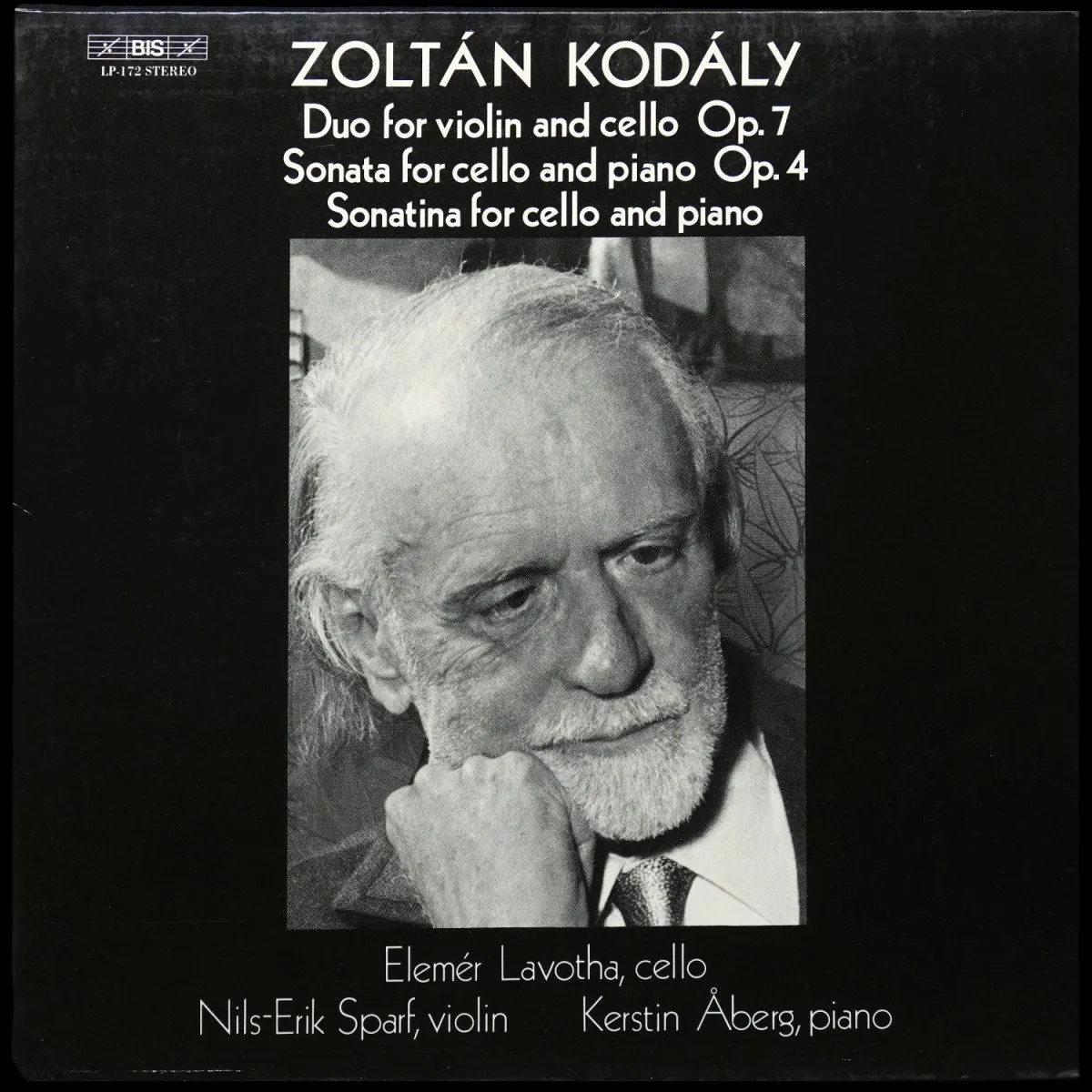 LP Kerstin Aberg — Zoltan Kodaly: Duo For Violin And Cello, Op. 7, Sonata For Cello And Piano, Op. 4, Sonatina For Cello And Piano, Adagio For Cello And Piano фото