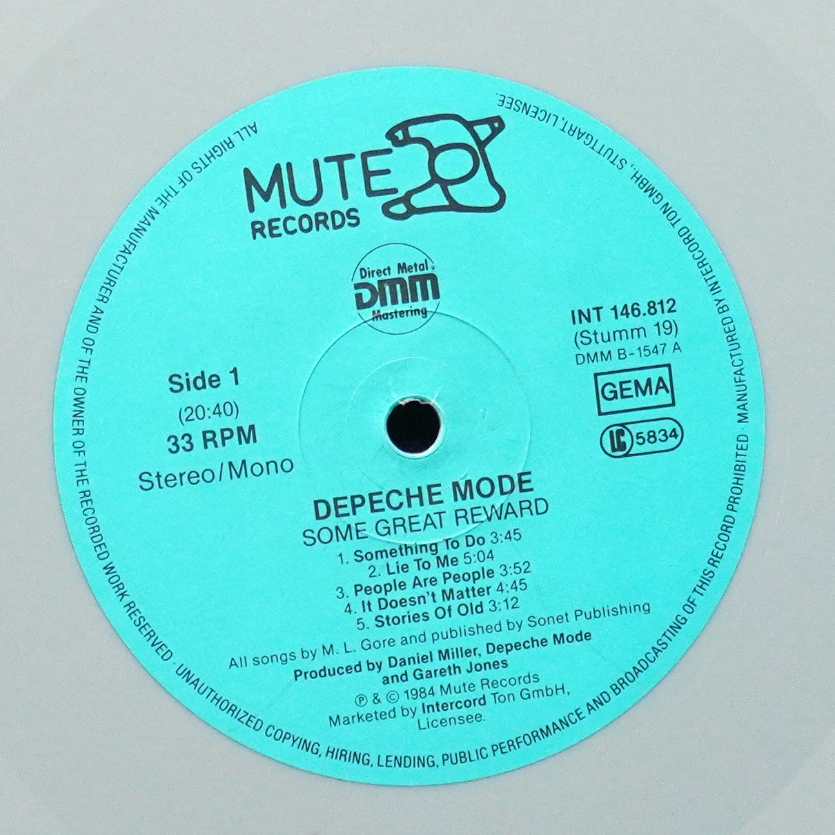 LP Depeche Mode — Some Great Reward (цветной винил) фото 3