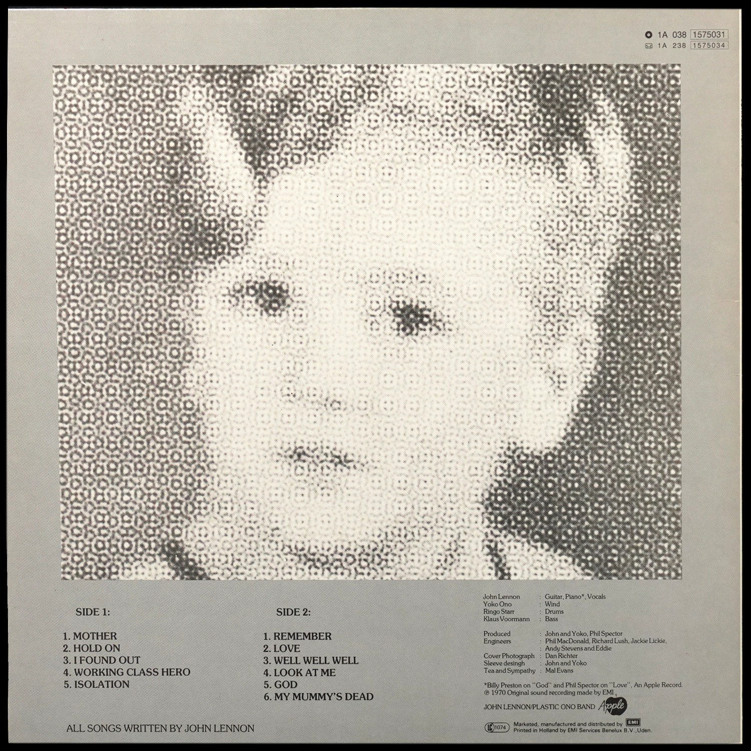 LP John Lennon / Plastic Ono Band — John Lennon / Plastic Ono Band фото 2