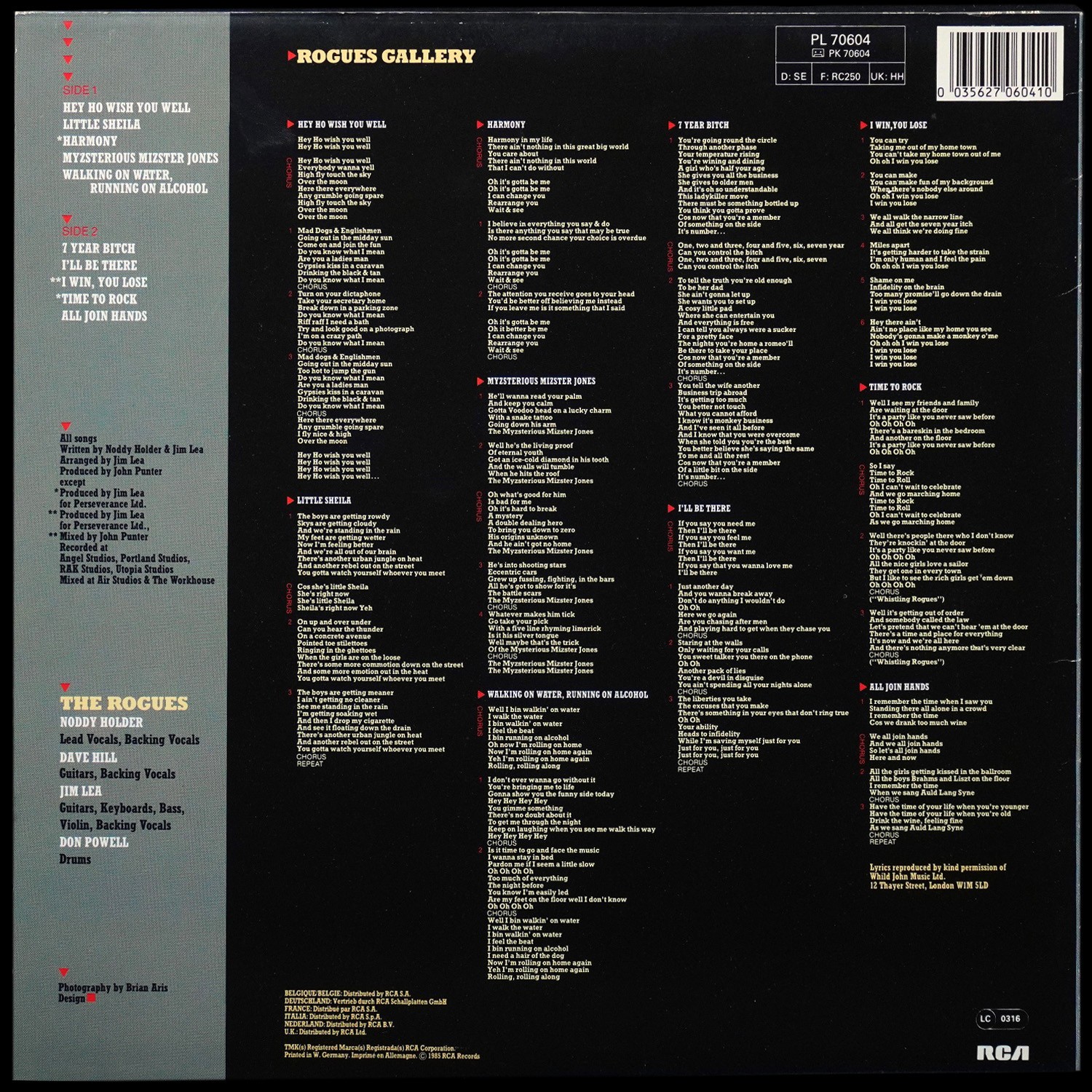 LP Slade — Rogues Gallery фото 2