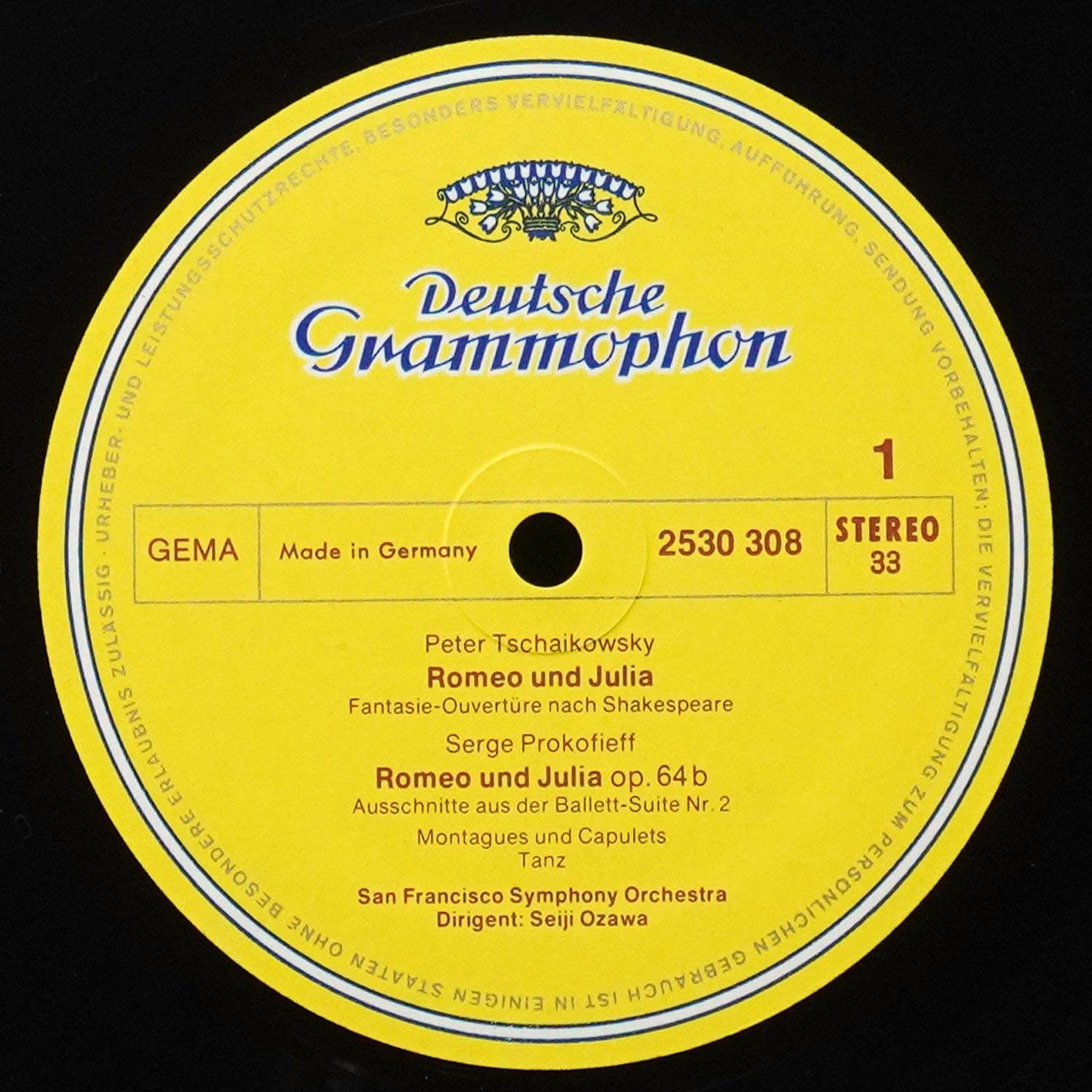 LP Seiji Ozawa — Berlioz / Tchaikovsky / Prokofiev: Romeo And Juliet (обложка-буклет) фото 3