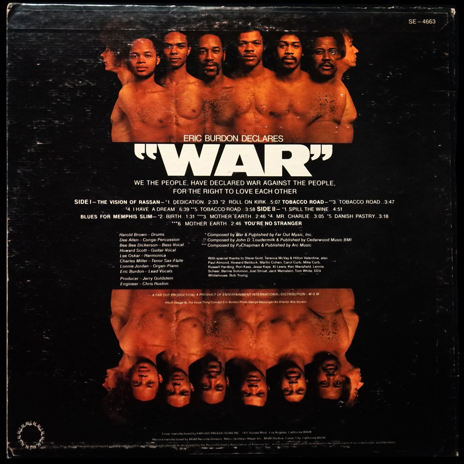 LP Eric Burdon & War — Eric Burdon Declares 'War' фото 2