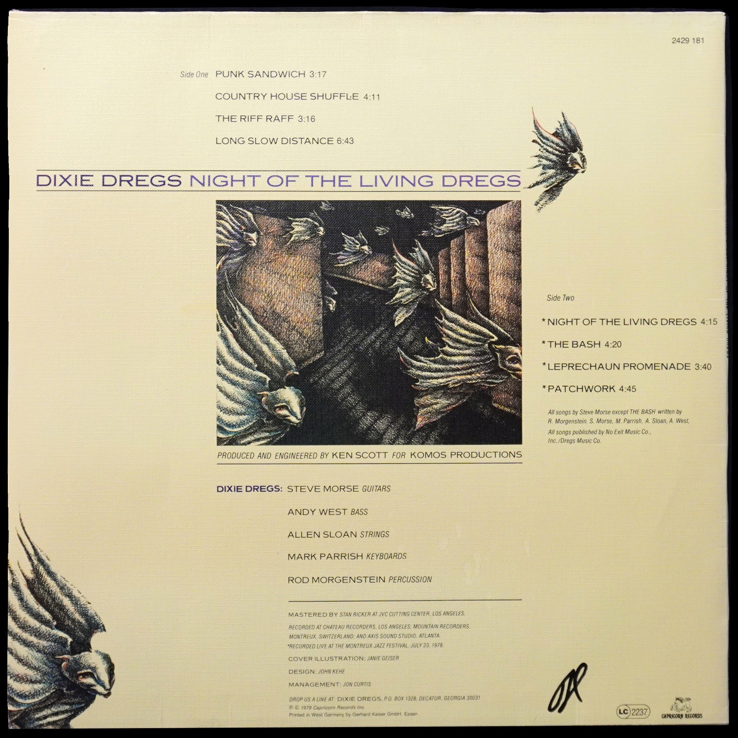 LP Dixie Dregs — Night Of The Living Dregs фото 2
