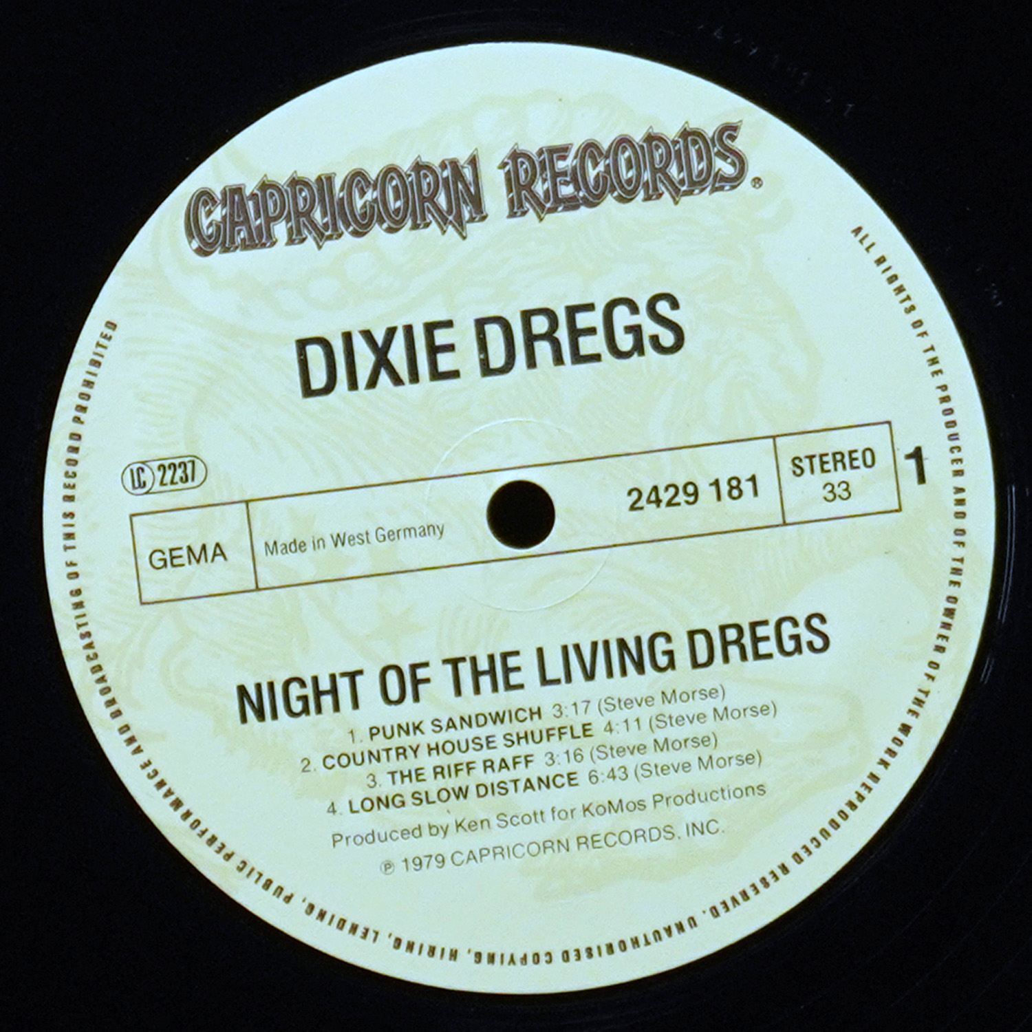LP Dixie Dregs — Night Of The Living Dregs фото 3