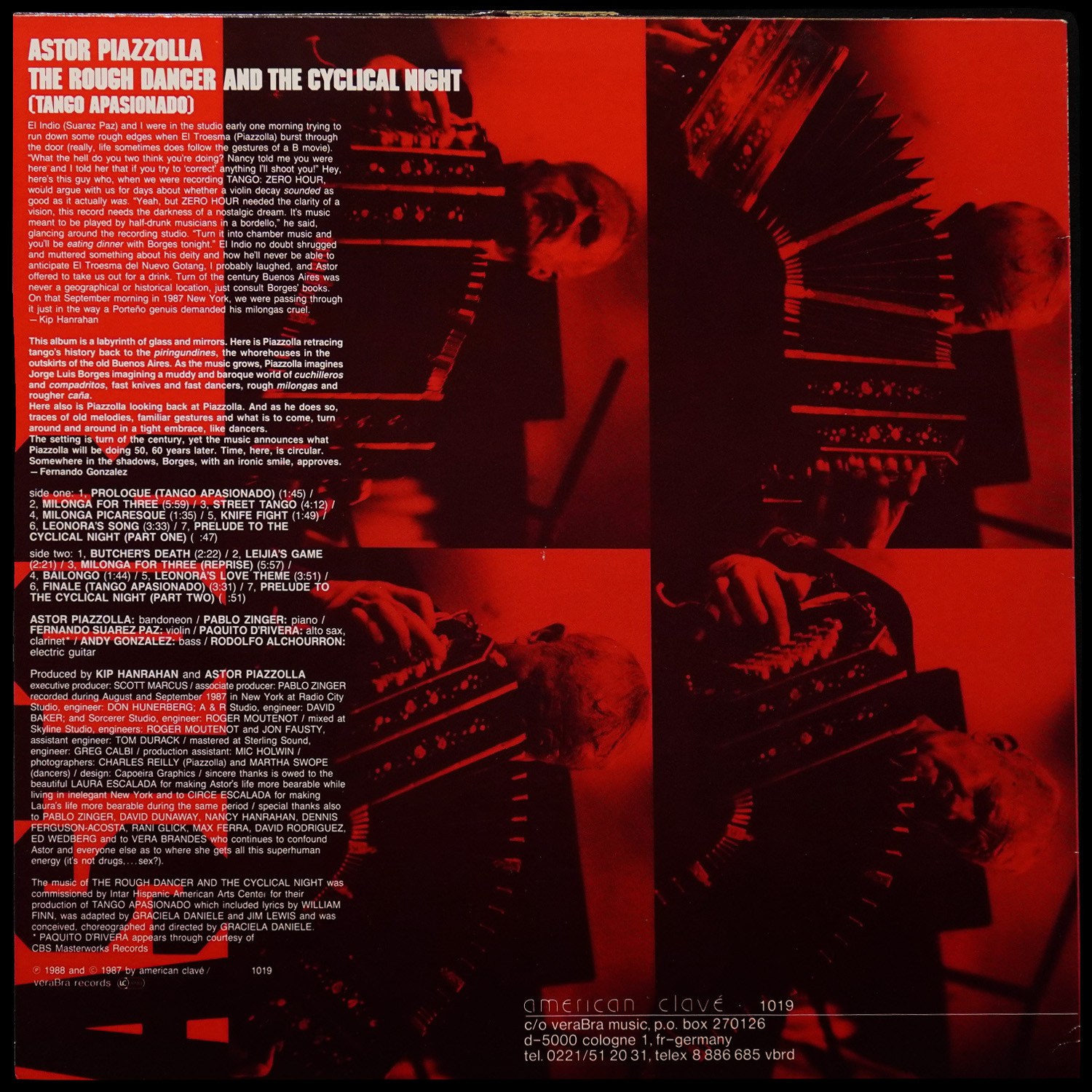 LP Astor Piazzolla — Rough Dancer And The Cyclical Night (Tango Apasionado) фото 2