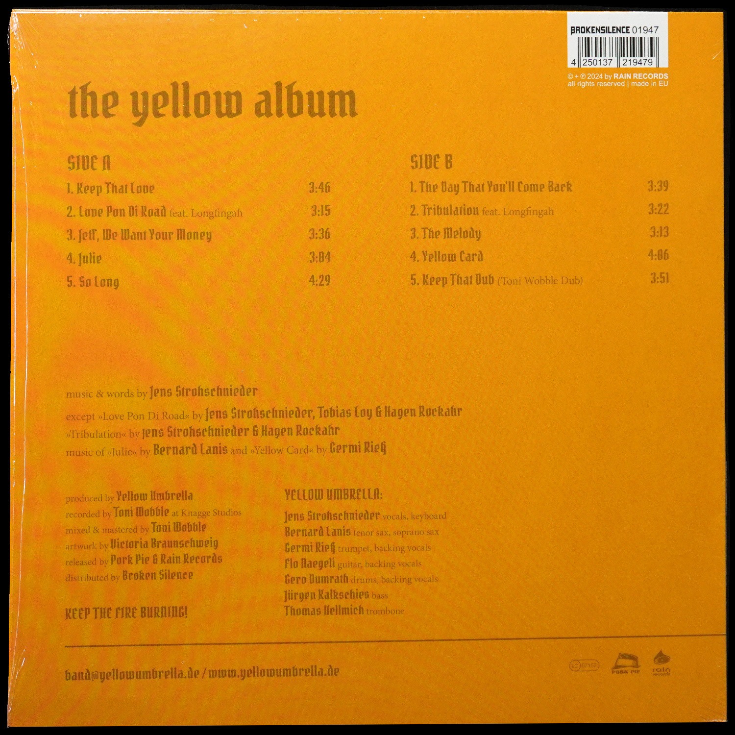 LP Yellow Umbrella — Yellow Album (цветной винил) фото 2