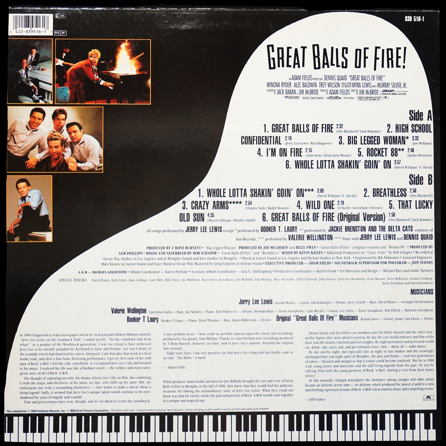 LP V/A — Great Balls Of Fire! (Original Motion Picture Soundtrack) фото 2