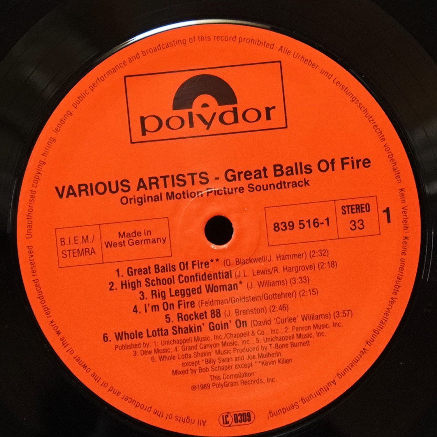 LP V/A — Great Balls Of Fire! (Original Motion Picture Soundtrack) фото 3