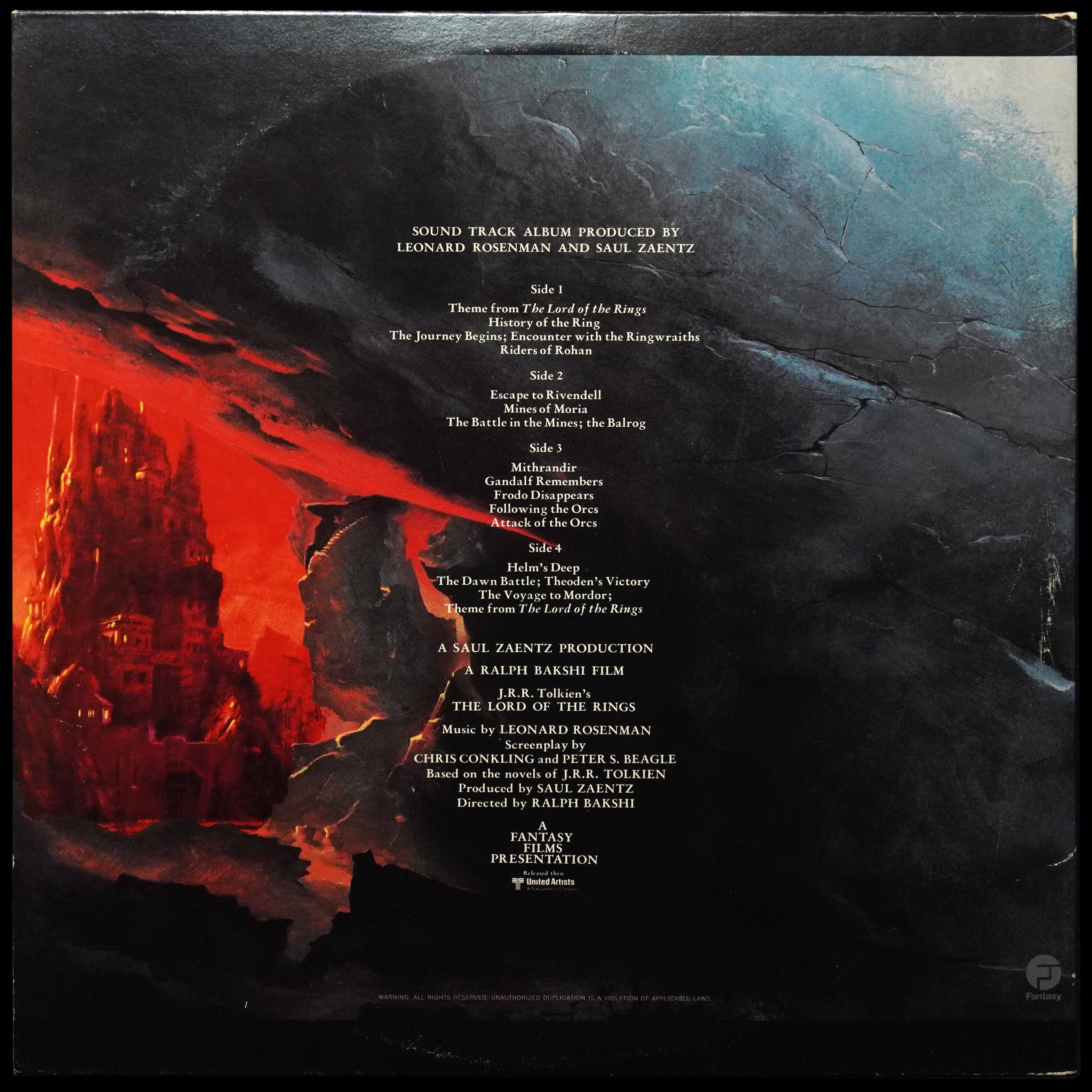 LP Leonard Rosenman — Lord Of The Rings (2LP) фото 2