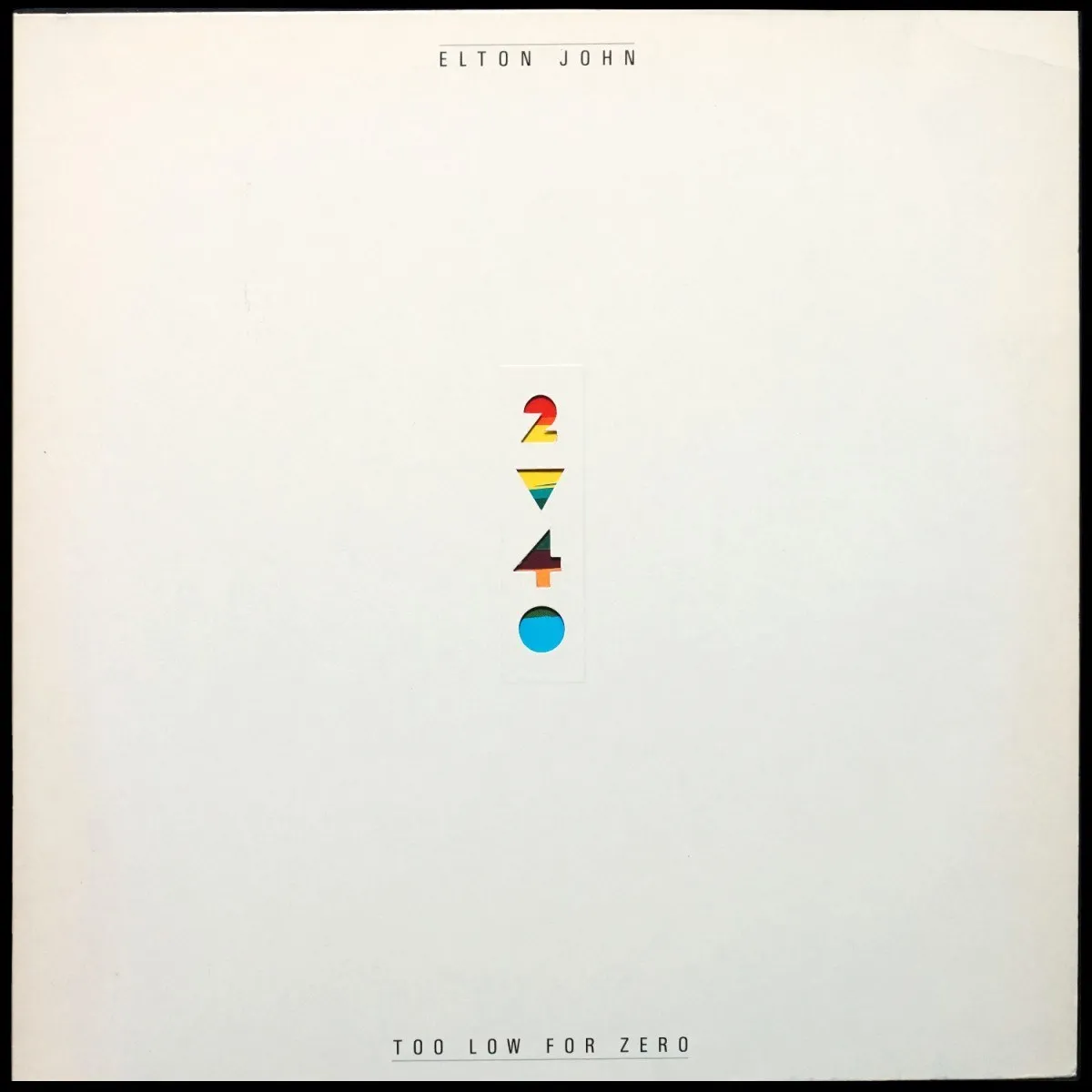 LP Elton John — Too Low For Zero фото